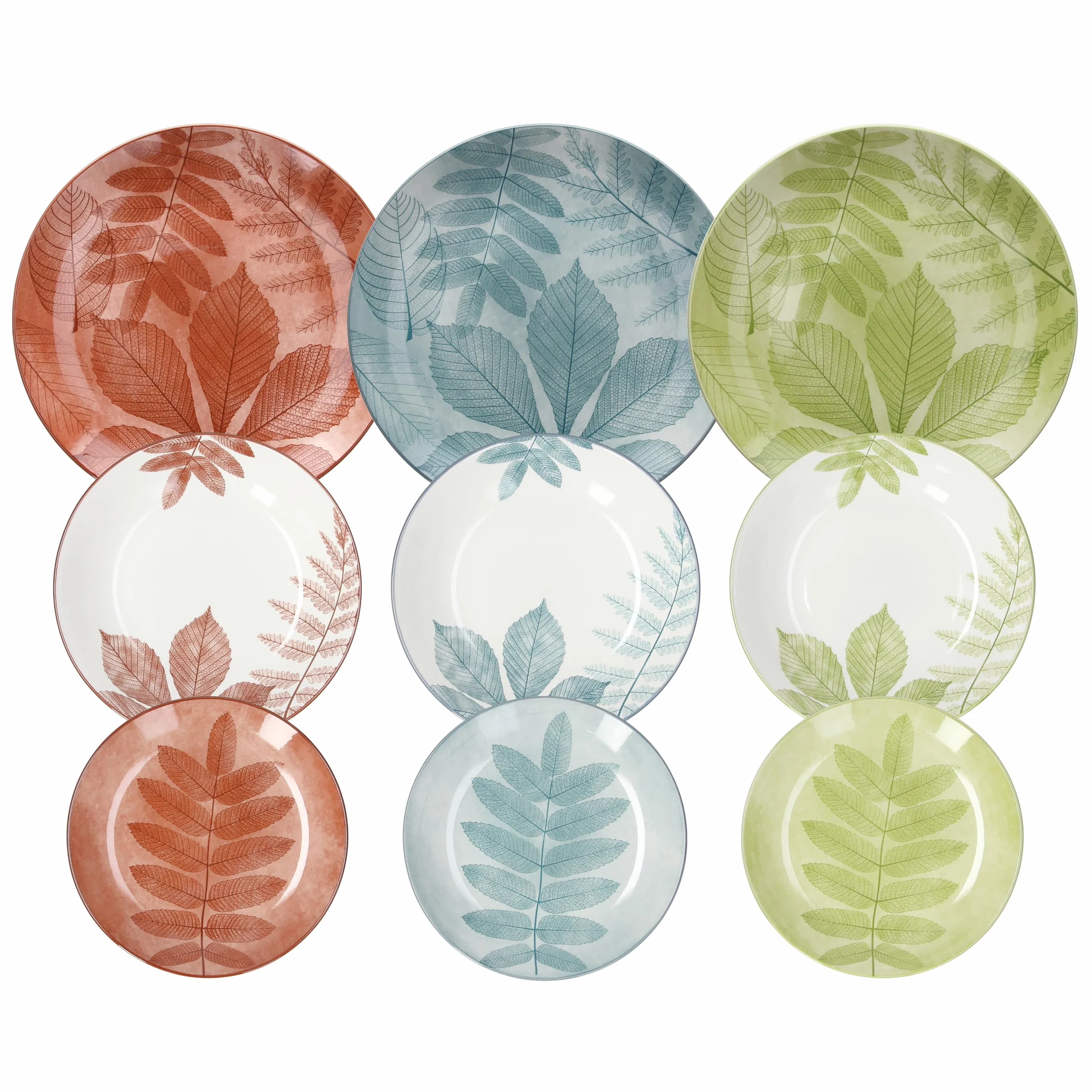 Tognana Natura 18-częściowy zestaw obiadowy dla 6 osób, porcelana, wielokolorowy