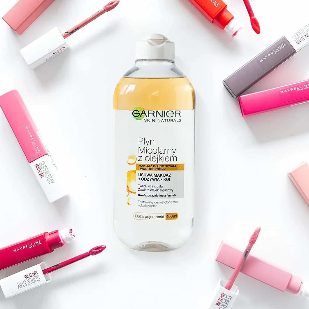 Garnier Skin Naturals Płyn Micelarny z olejkiem arganowym, dwufazowy 400 ml