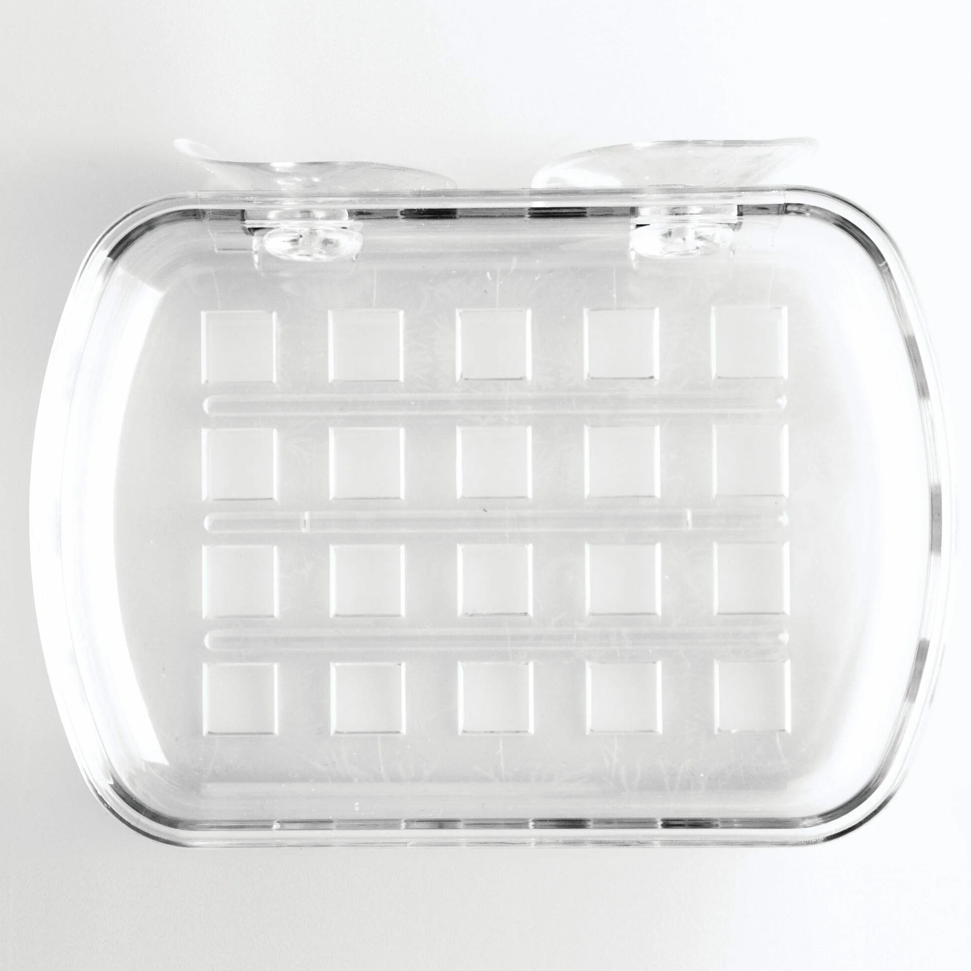 iDesign mydelniczka z przyssawką z tworzywa sztucznego bez BPA - 13,3 cm x 10 cm x 5 cm, przezroczysta, 19600