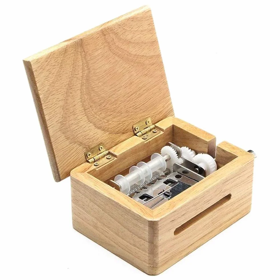 Pozytywka Music Box 15 Note DIY ręczna korbka do samodzielnego komponowania