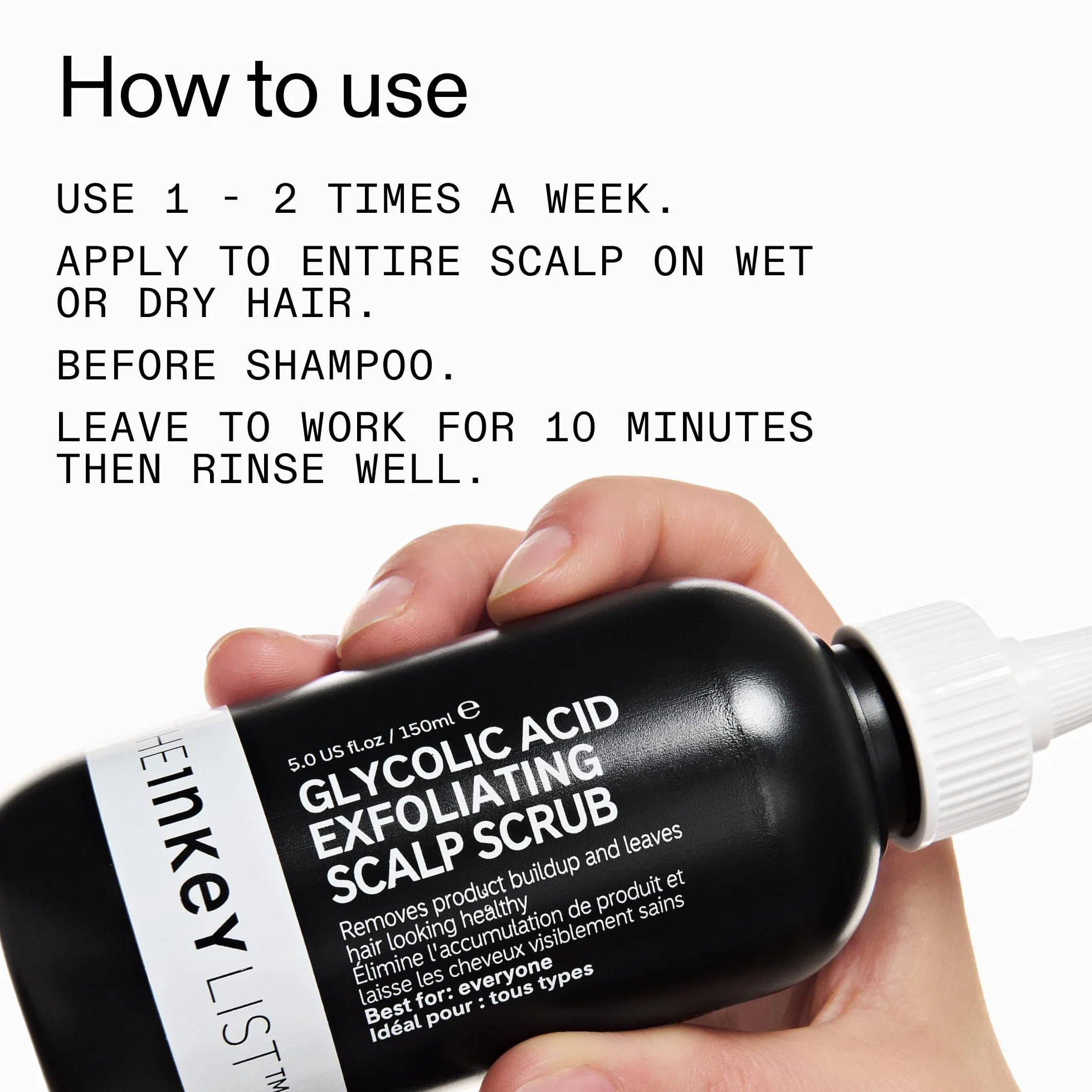 The INKEY List Glikolowy Kwas Złuszczający Skóra Głowy Peeling 150 ml