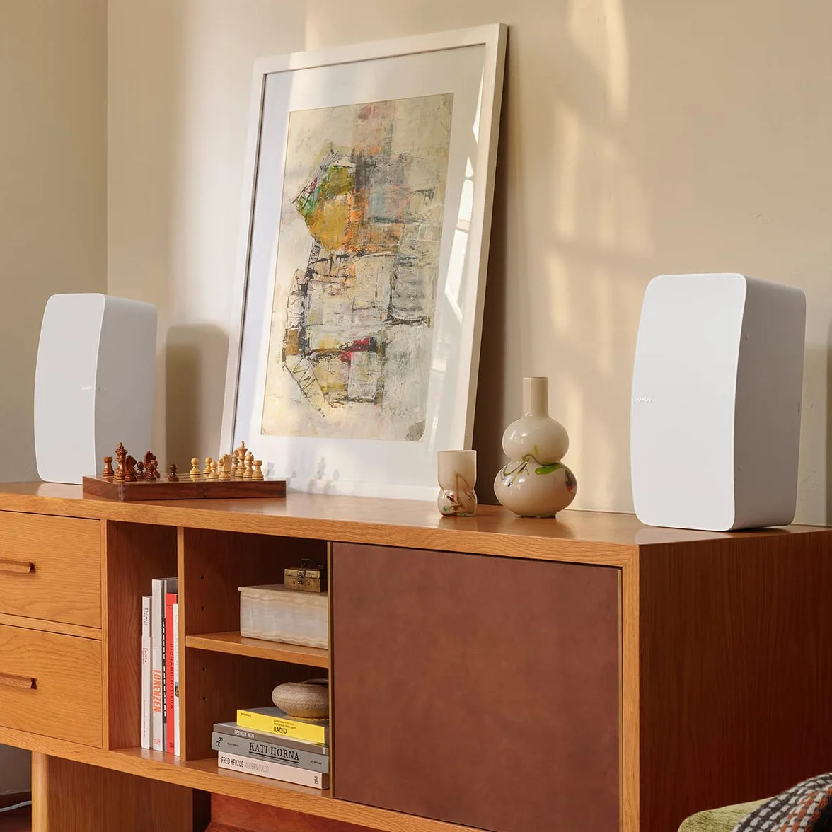Sonos Five | Głośnik Hi-Fi z Wi-Fi, wejściem liniowym 3,5 mm, obsługą strumieniowego przesyłania dźwięku o wysokiej rozdzielczości - Biały