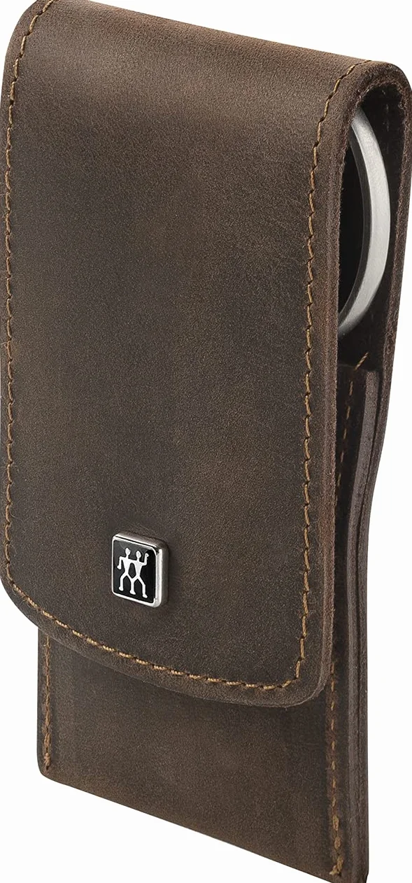 ZWILLING Zestaw do manicure (3 części, pielęgnacja paznokci i pedicure, etui z prawdziwej skóry, precyzyjny, z kombinowanymi nożyczkami do paznokci), premium, brązowy