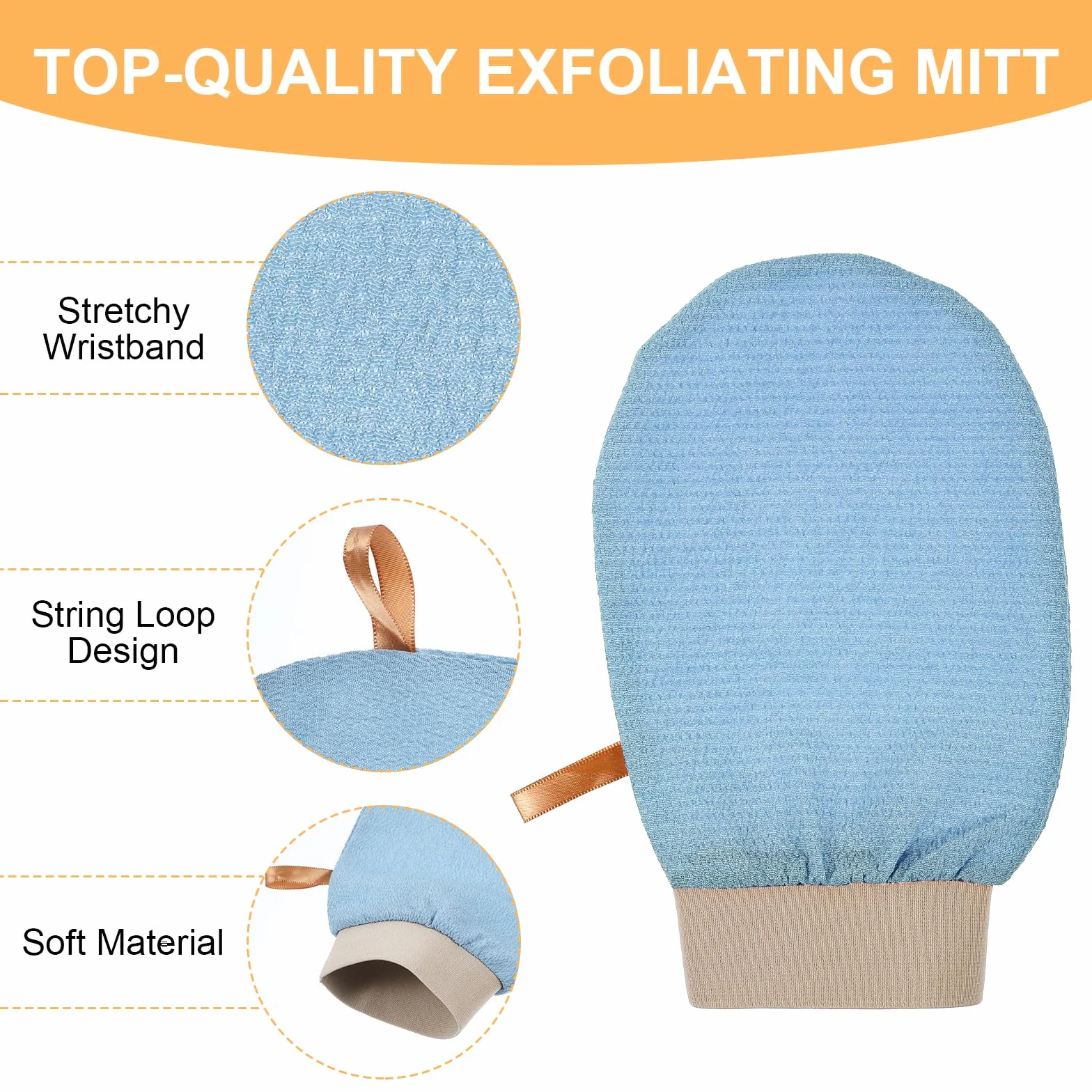 4 sztuki rękawic do peelingu hamam, rękawice do peelingu, unisex, rękawice do peelingu ciała, rękawice Kessa do wspomagania krążenia krwi i usuwania łupieżu, wielokolorowe