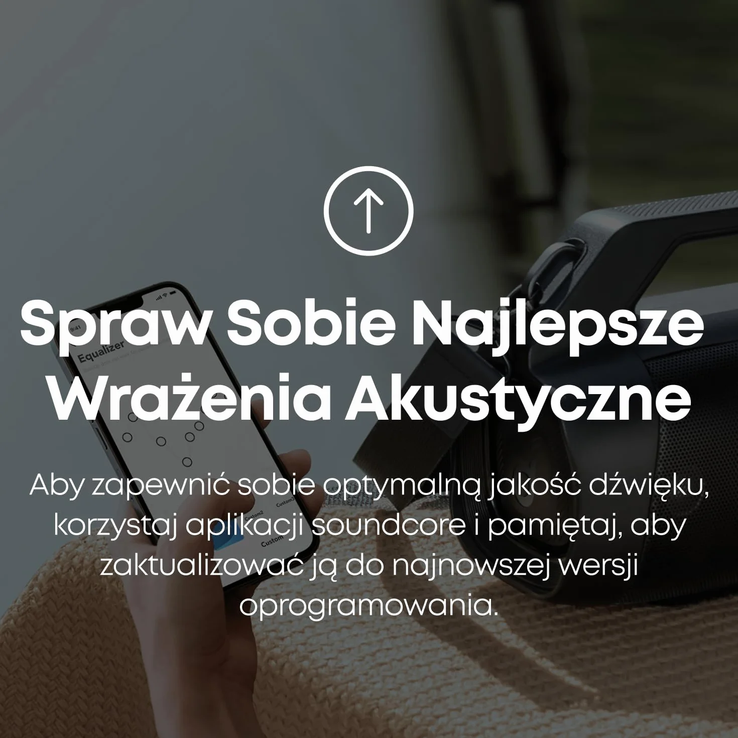 Soundcore Motion Boom Plus od Anker to przenośny głośnik Bluetooth 80 W z wodoodpornością i pyłoszczelnością IP67, portem USB-C, personalizowanym EQ, Bluetooth 5.3, idealny na kemping