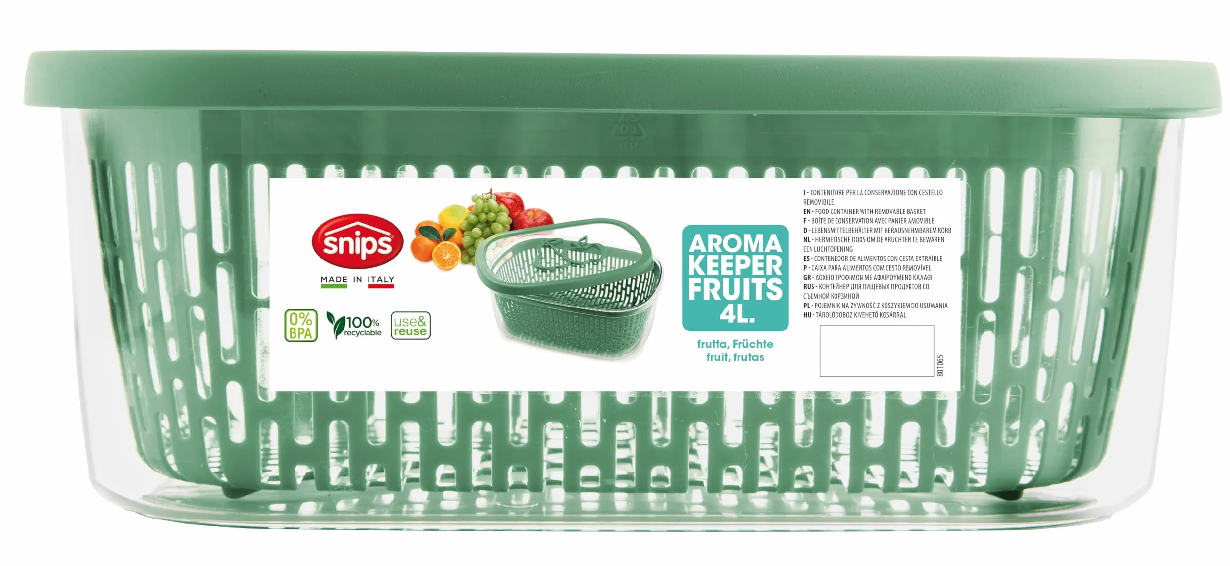Pojemnik do przechowywania żywności Aroma Keeper 4 l 28,5 x 20,5 x 11 cm plastikowy z pokrywką