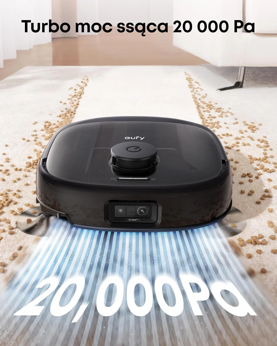 eufy E28 Omni Robot sprzątający z mopem HydroJet, 20000 Pa, automatyczne czyszczenie dywanów