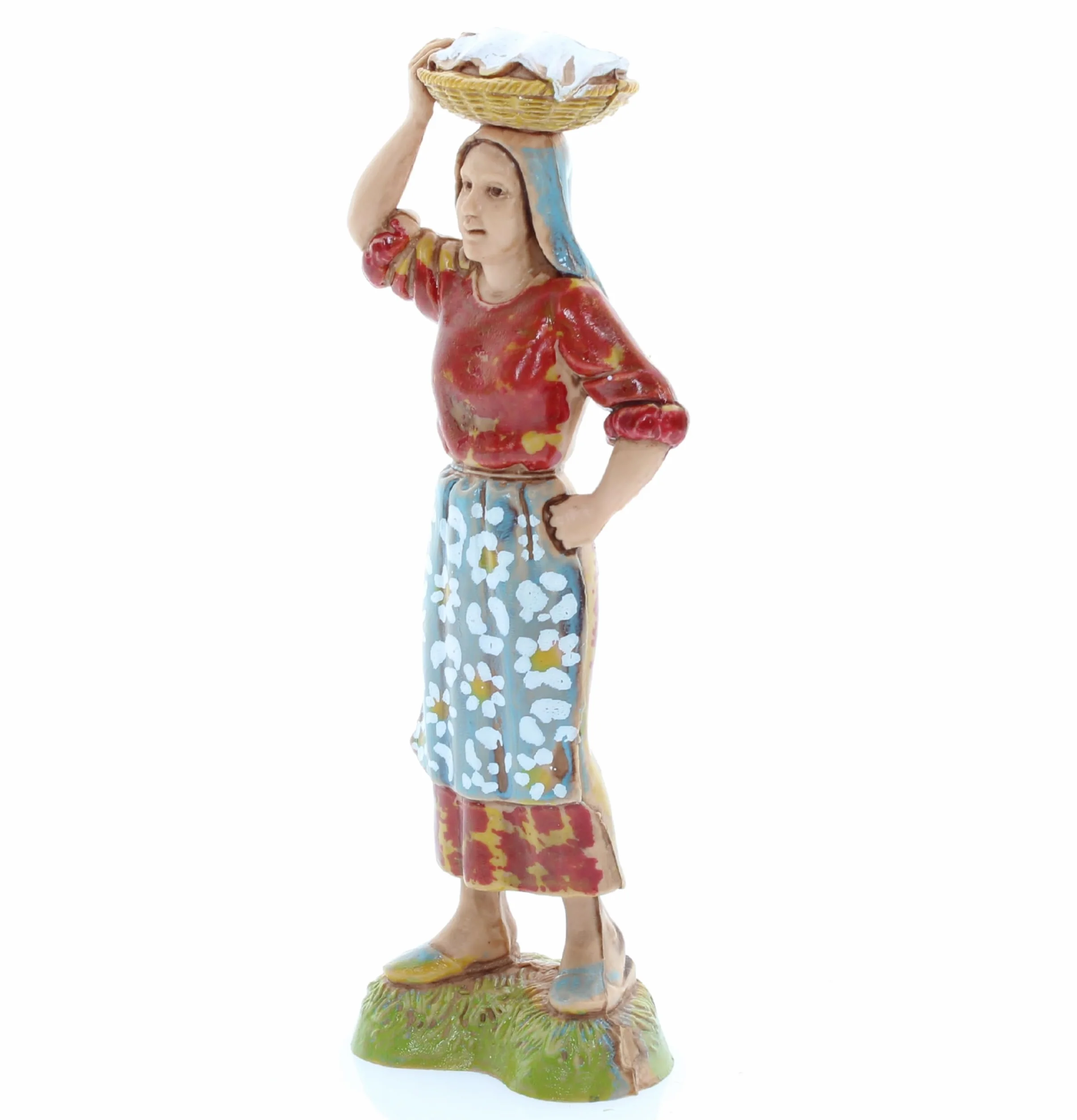 Moranduzzo Kobieta z Koszem w głowie 10 cm Wielobarwny