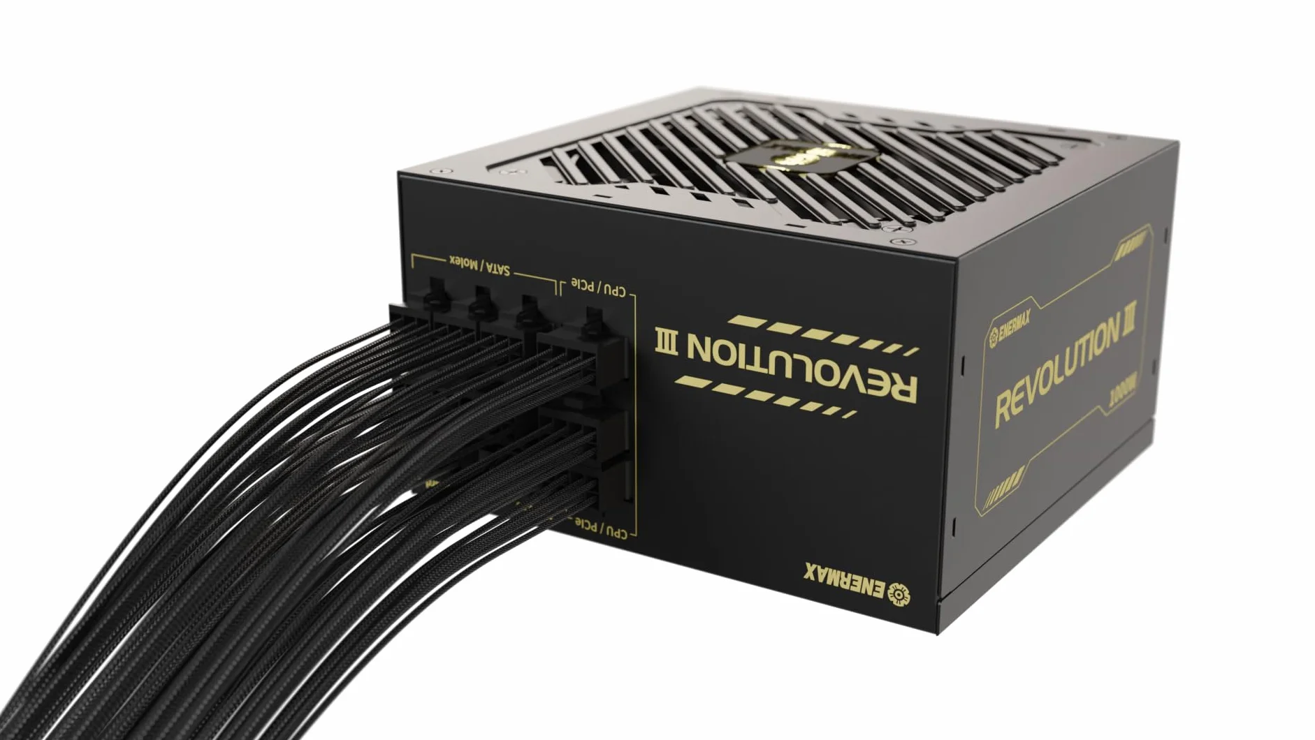 ENERMAX Revolution III 1000 W | w pełni modułowy zasilacz ATX 3.1 | PCIe 5.1 |80 Plus Gold | cichy wentylator FDB 120 mm | 105°C takp. kondensatory | ERV1000G-AHG-MAC
