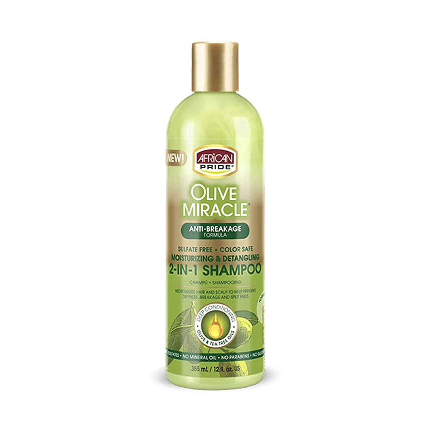 AFRiCAN PRIDE OLIVE MIRACLE 2 w 1 szampon & COND.12oz