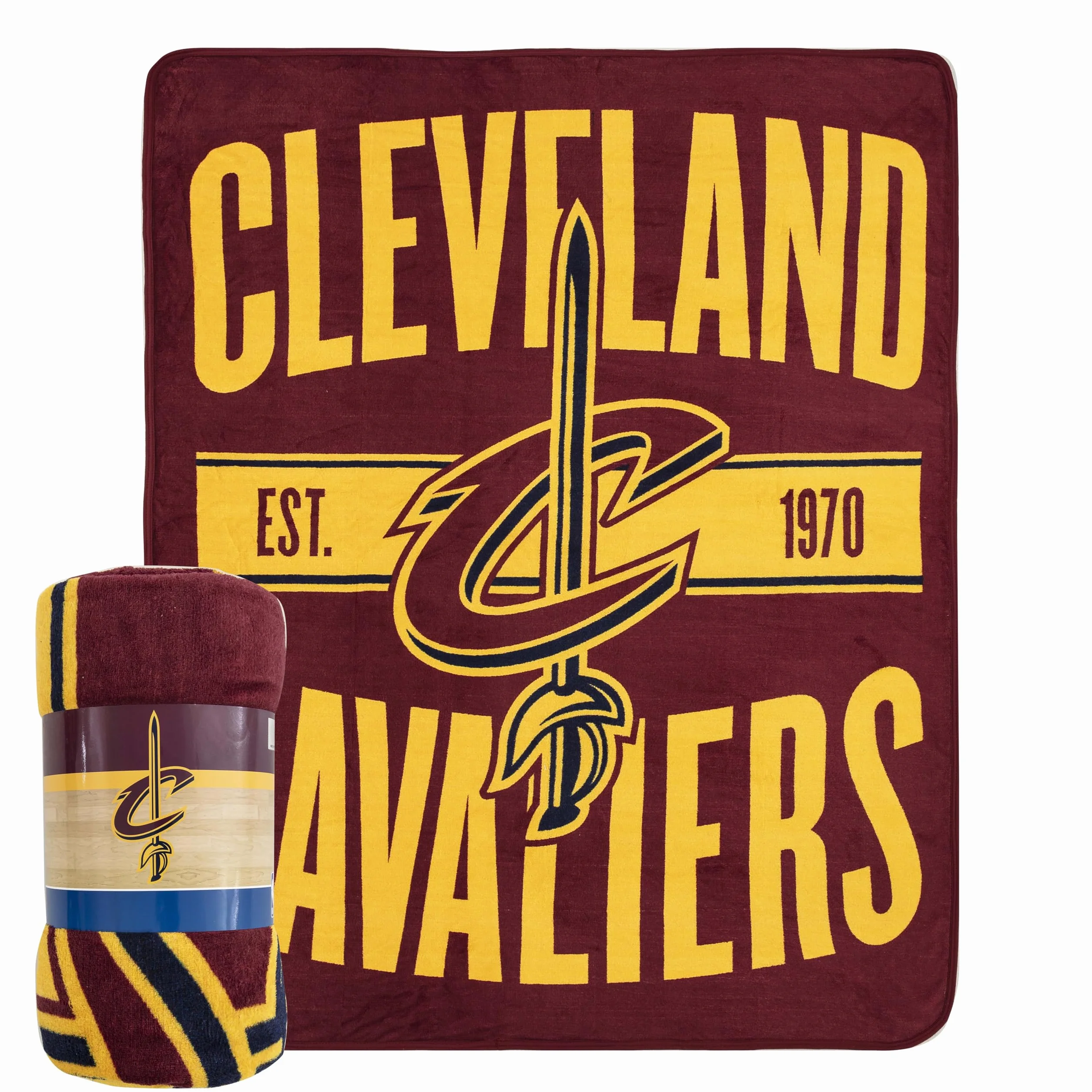 NBA Cleveland Cavaliers Micro Raschel koc narzutowy 117 cm x 152 cm