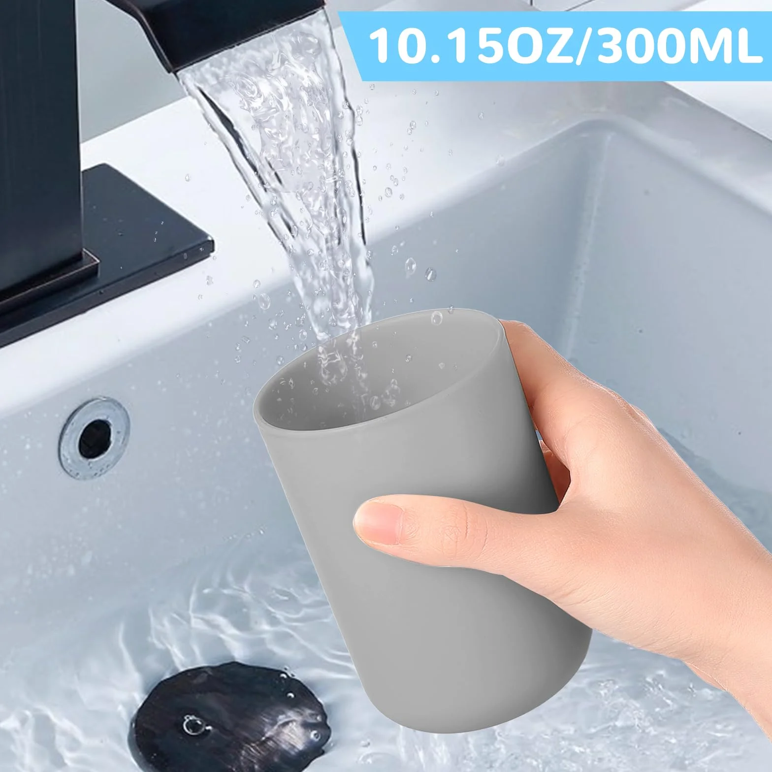 Dimeho kubek do mycia zębów 300 ml szary