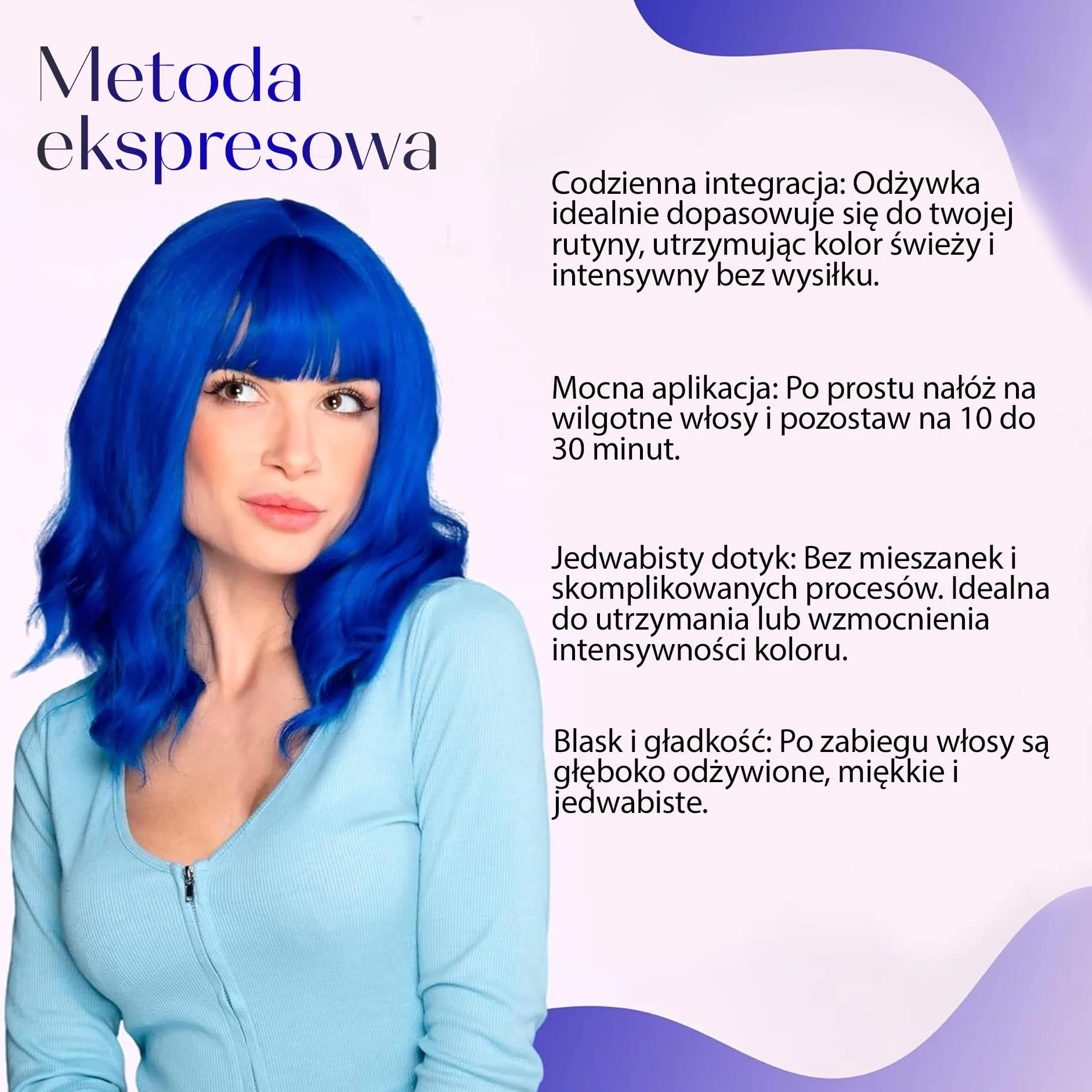 Karseell MACA CARE SYSTEM Maska do włosów z niebieskim pigmentem Tonacja Odświeżanie koloru Wzmocnione chłodne odcienie niebieskich barw Hydratuje Naprawia Przeciwko puszeniu się Dla suchych