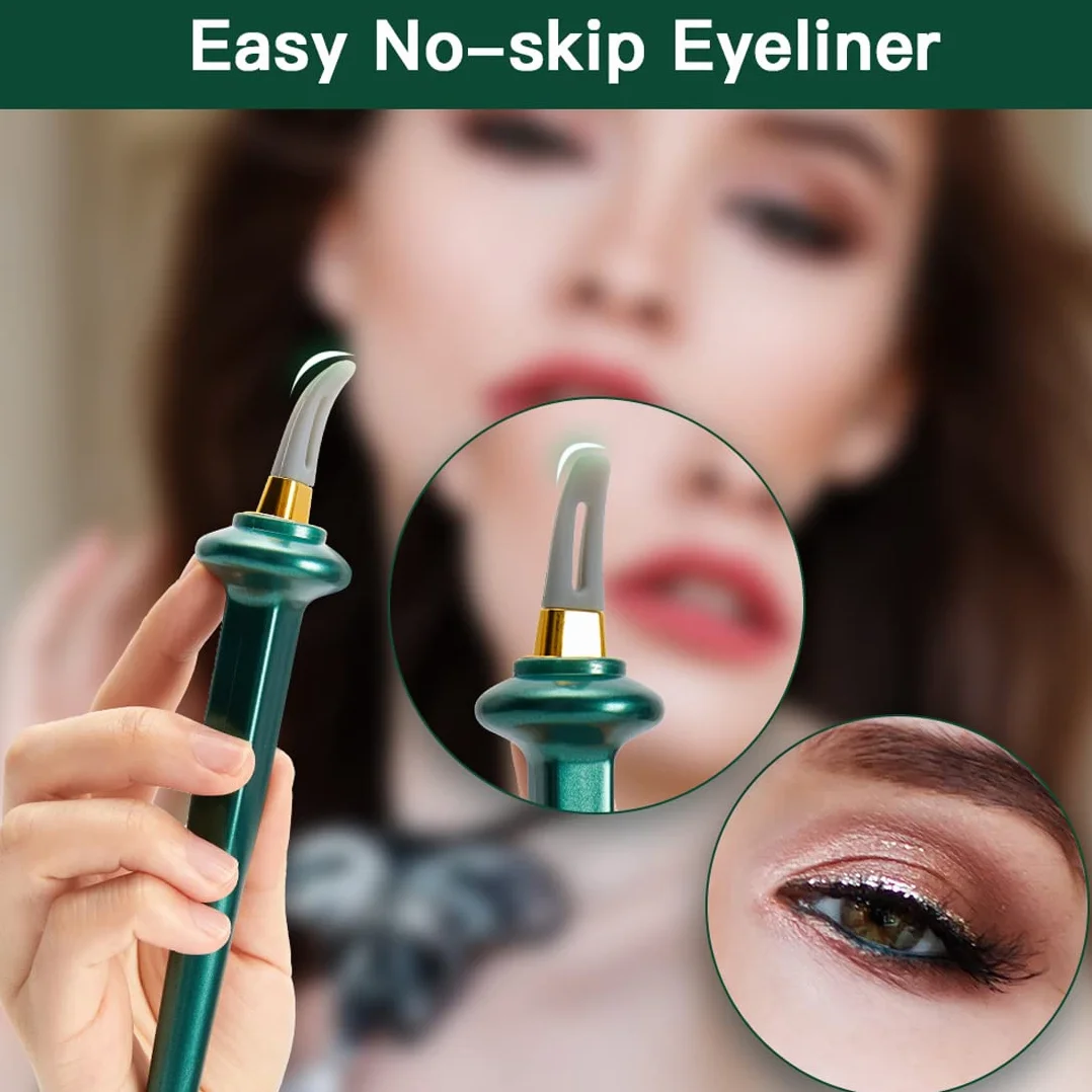 BODYA Eyeliner Guide Tools wielokrotnego użytku silikonowe eyelinery pędzel wodoodporny eyeliner do oczu pędzel do cieni do powiek dla początkujących przybory do makijażu