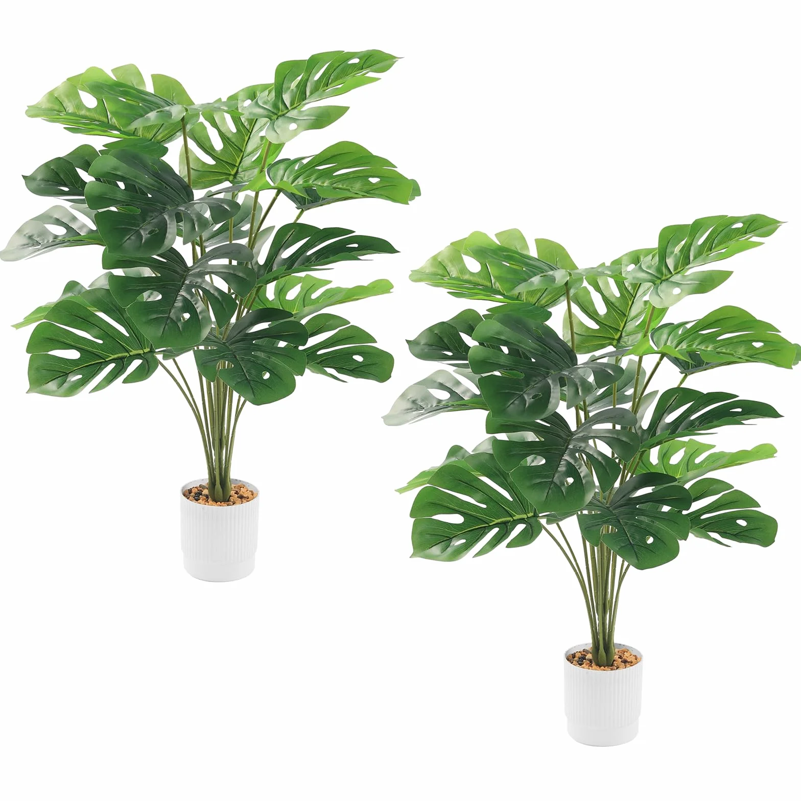Sztuczna monstera 75 cm 2 sztuki dekoracja domu