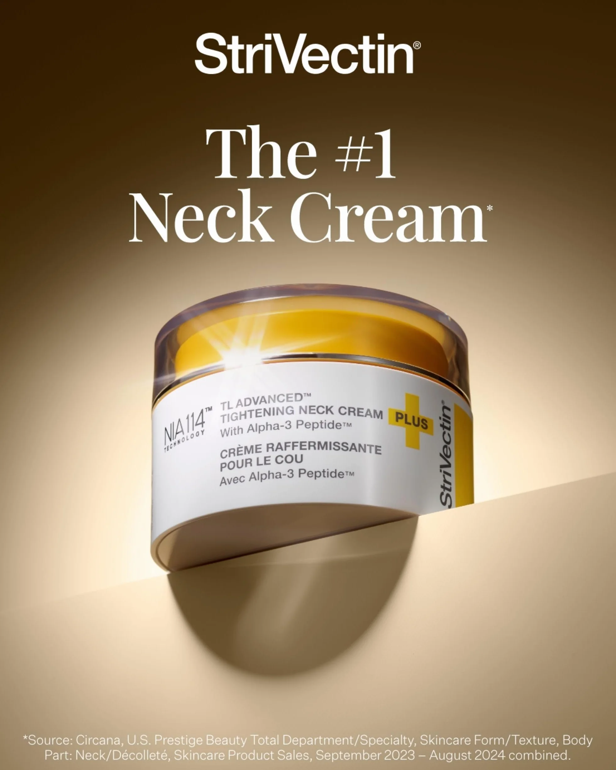 StriVectin Ujędrniający i lift Creme Plus z peptydami alfa-3 do szyi i dekoltu, wygładza zmarszczki i drobne linie, zapewnia miękką, gładką skórę