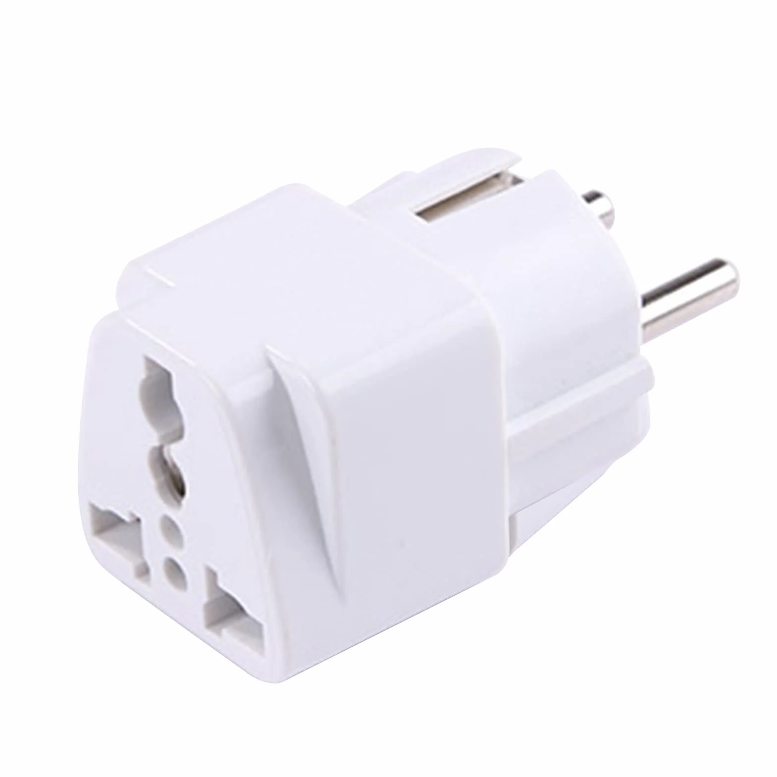 BOROCOus to EU adapter wtyczka, uniwersalny adapter AC 250 V 10 A prąd UE, konwersja europejska wtyczka sieciowa UK na UE (biała)