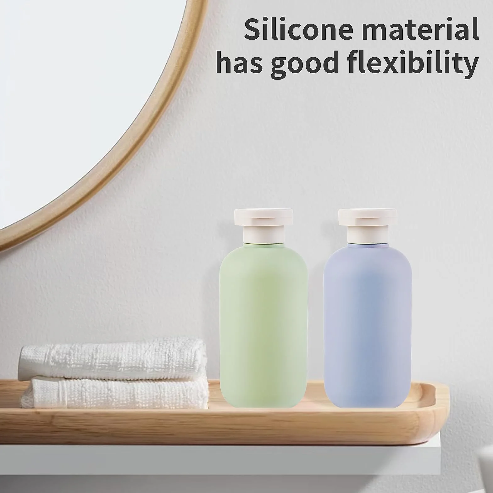 WLLHYF Butelki do wyciskania, 2 sztuki, 200 ml, plastikowe pojemniki podróżne do wielokrotnego napełniania, puste butelki z zatyczką, akcesoria podróżne do szamponu, kremów, balsamu, odżywki