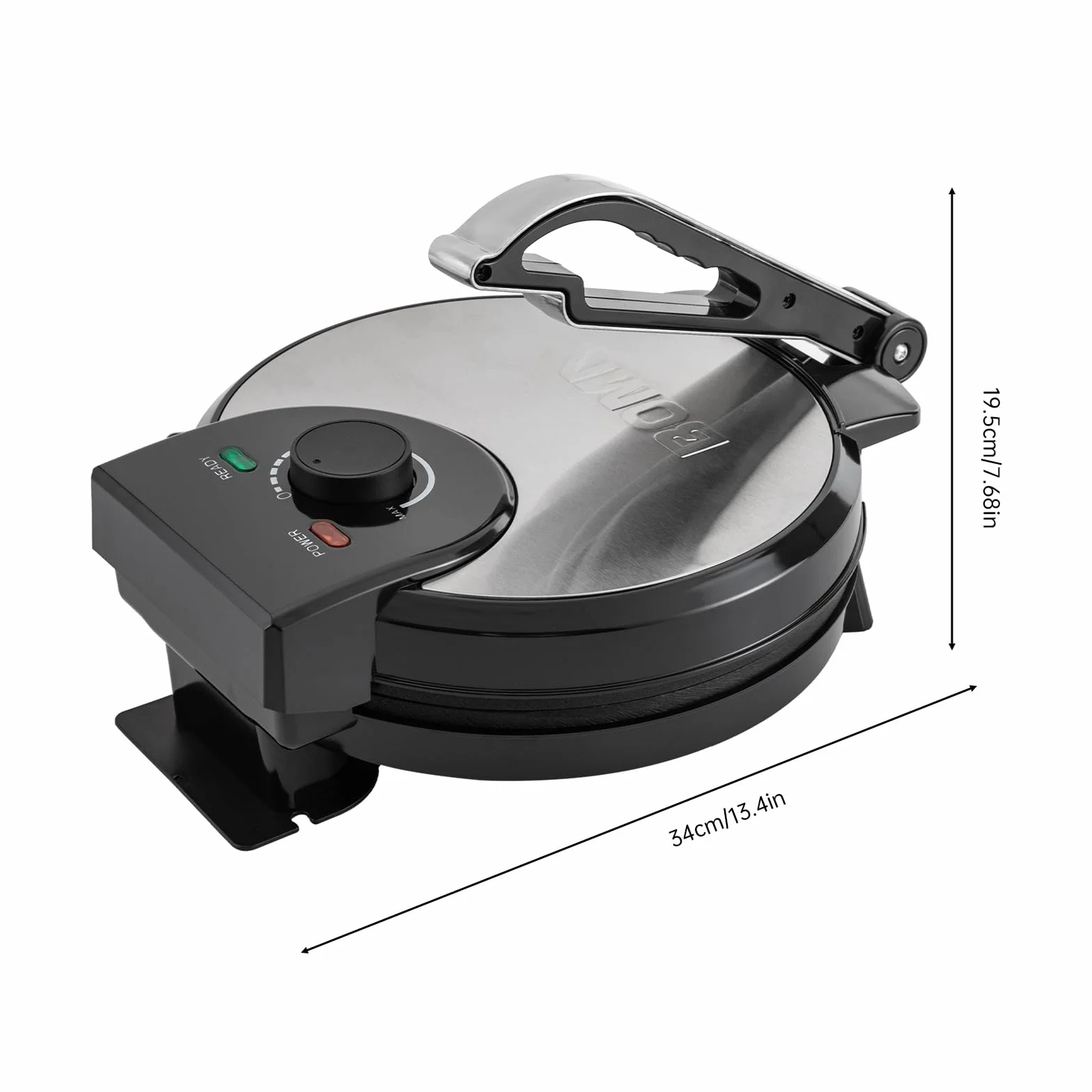 Roti Maker 1200 W elektryczny dwustronne ogrzewanie prasa do mąki kukurydzianej powłoka nieprzywierająca regulacja temperatury 53 x 18 cm