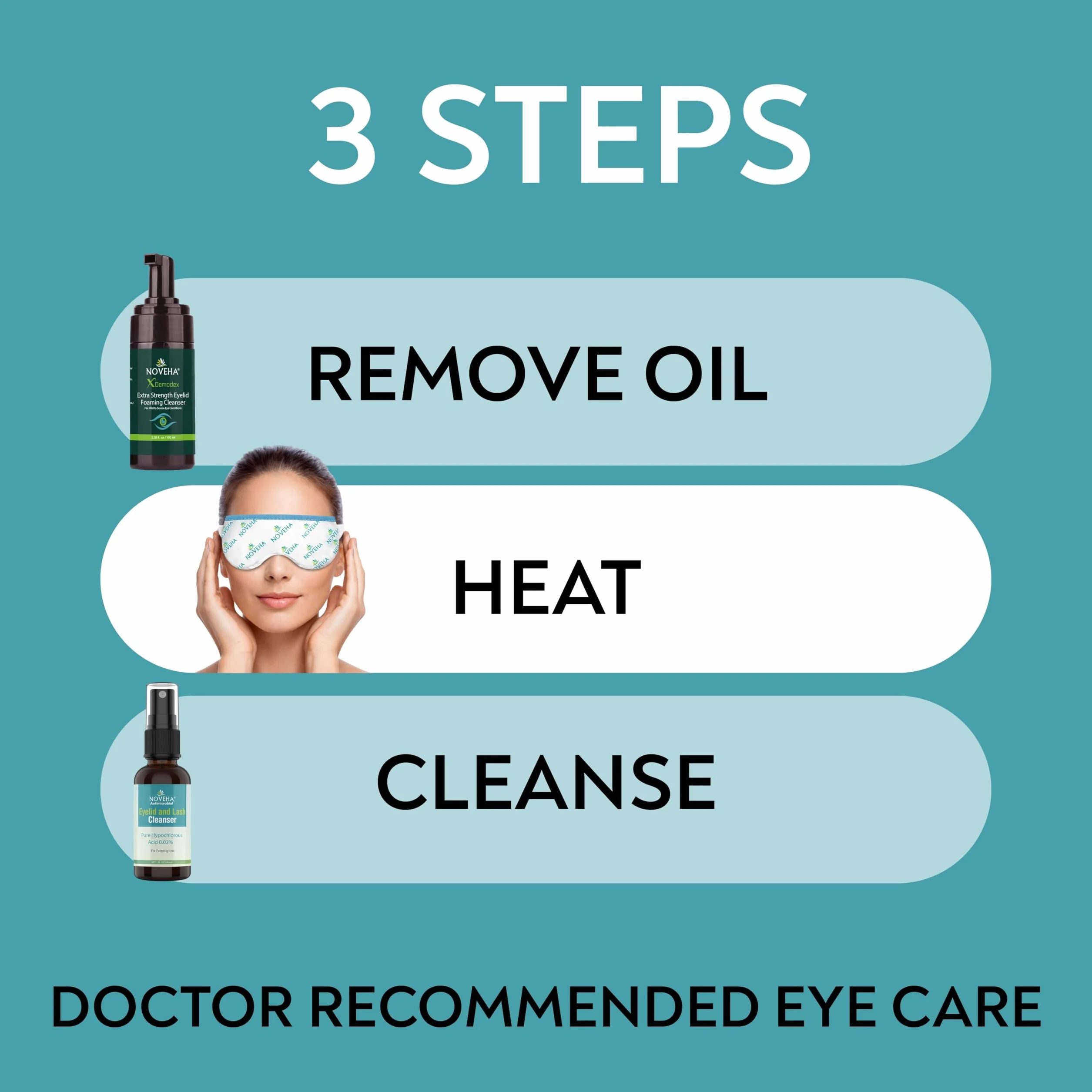 Demodex Eye Cleanser Foam | Extra Strength Tea Tree Oil Formula | Daily Face Wash For Eyelash, Demodex, MGD, Stye Eyes, podrażnienia oczu i wysuszenia skóry, 100 ml