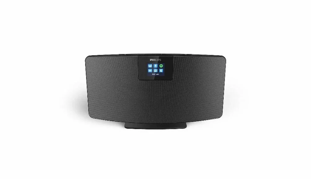 Philips M2805/10 radio internetowe, radio DAB+ (WiFi, wielokrotne Bluetooth, Spotify Connect, funkcja alarmu, dźwięk stereo, wyświetlacz TFT, smukły design), czarne – model 2020/2021