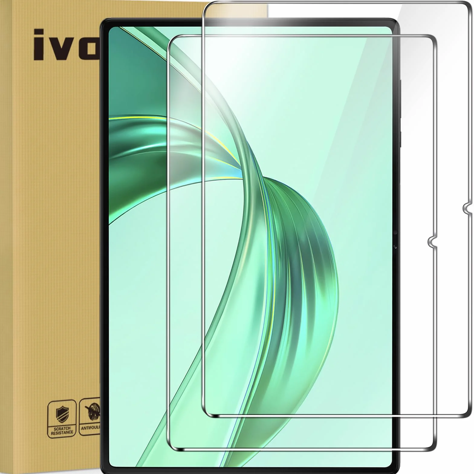ivoler 2 sztuki ochraniacz ekranu do Honor Pad X8a 11 cali, szkło hartowane odporne na zarysowania, twardość 9H, ochrona przed odciskami palców, przezroczyste HD, bez pęcherzyków powietrza