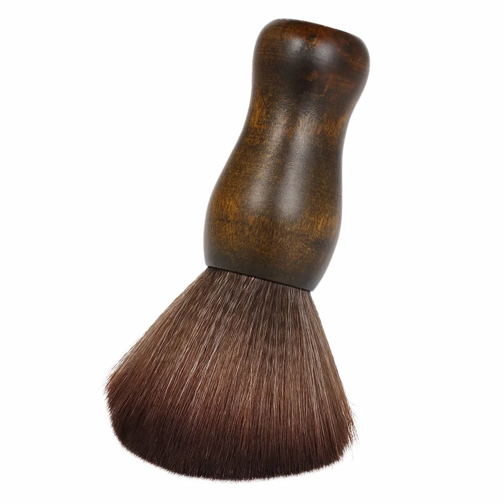 Szczotka do czyszczenia szyi KUDOUSHI szczotka do strzyżenia włosów fryzjer naturalne włókno drewniany uchwyt szczotka do włosów salon