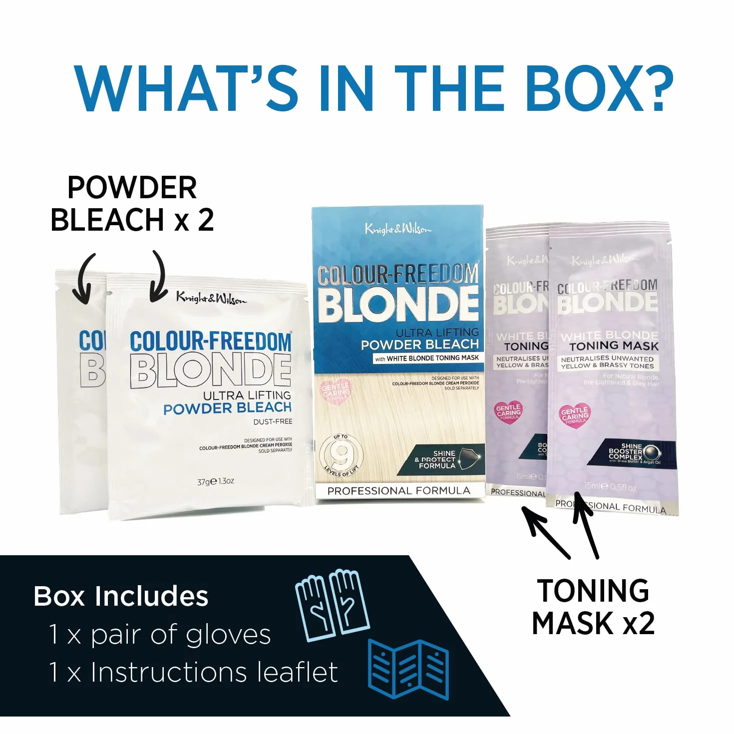 Knight & Wilson Colour Freedom Blonde Proszek Rozjaśniający do Włosów, Blond, 141 g