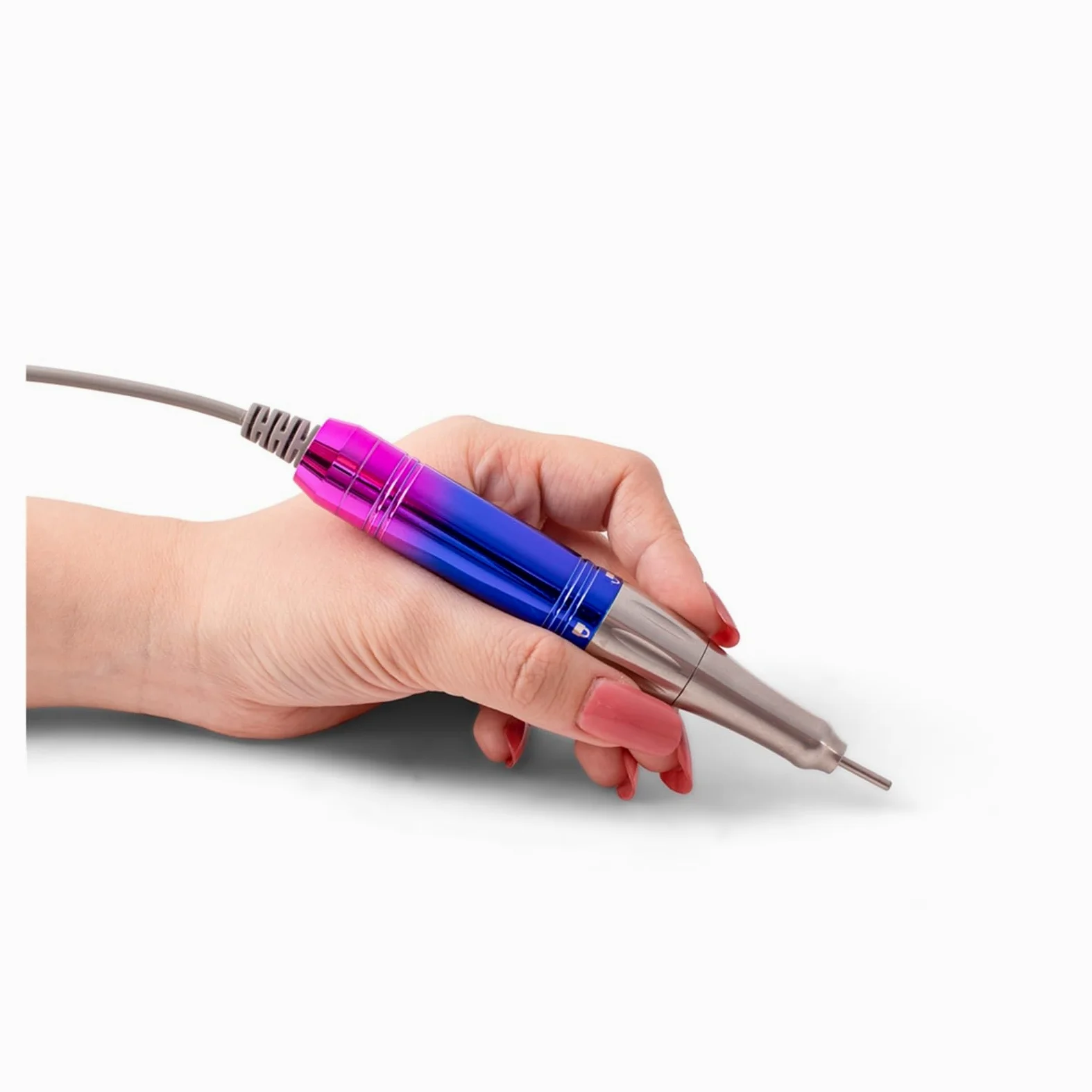 Obcinacz do paznokci, 35000RPM Bezrdzeniowy silnik Przenośna wiertarka do paznokci Manicure Polerowanie Akumulator Bezprzewodowy Mocny z podstawą(Blauw)