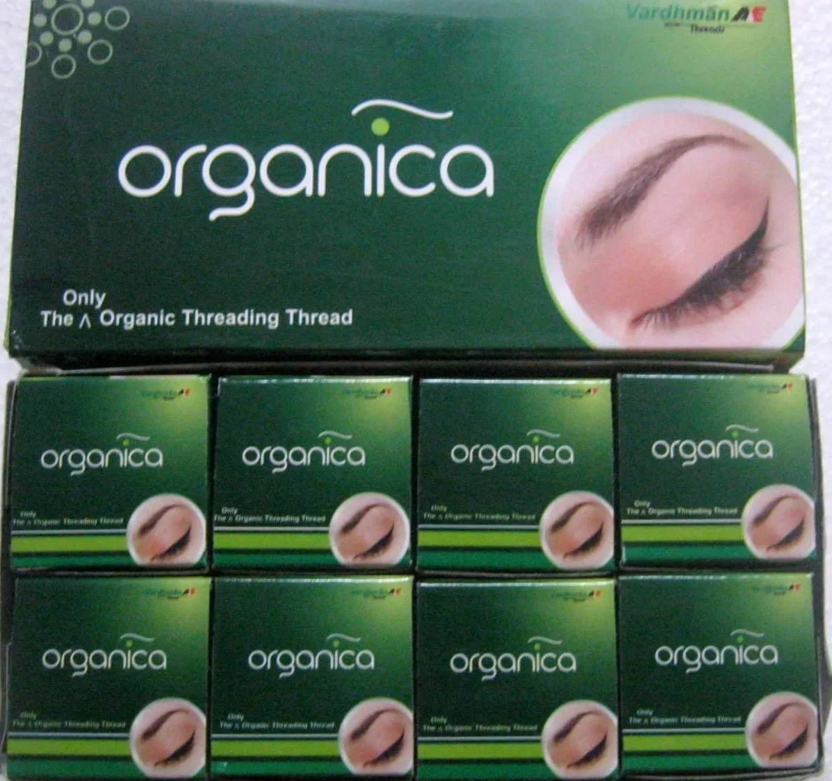 Organica Cotton organiczna antyseptyczna nić do brwi do usuwania włosów twarzy (zestaw 5 szt.)