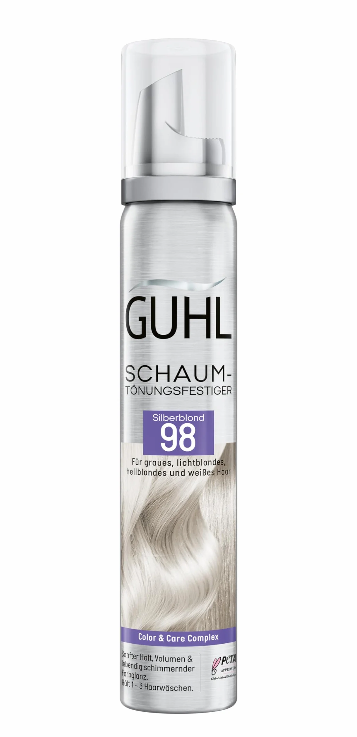 Guhl Color And Care Complex Farba Wzmacniająca do Włosów w Piance, 98 Srebrny Blond, 100 ml