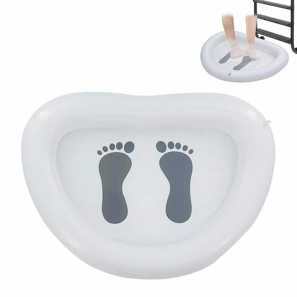 Nadmuchiwana umywalka do kąpieli stóp, basen do namaczania stóp umywalka wanna, przenośne baseny na tacę na wodę wanna Ent Feet Slide