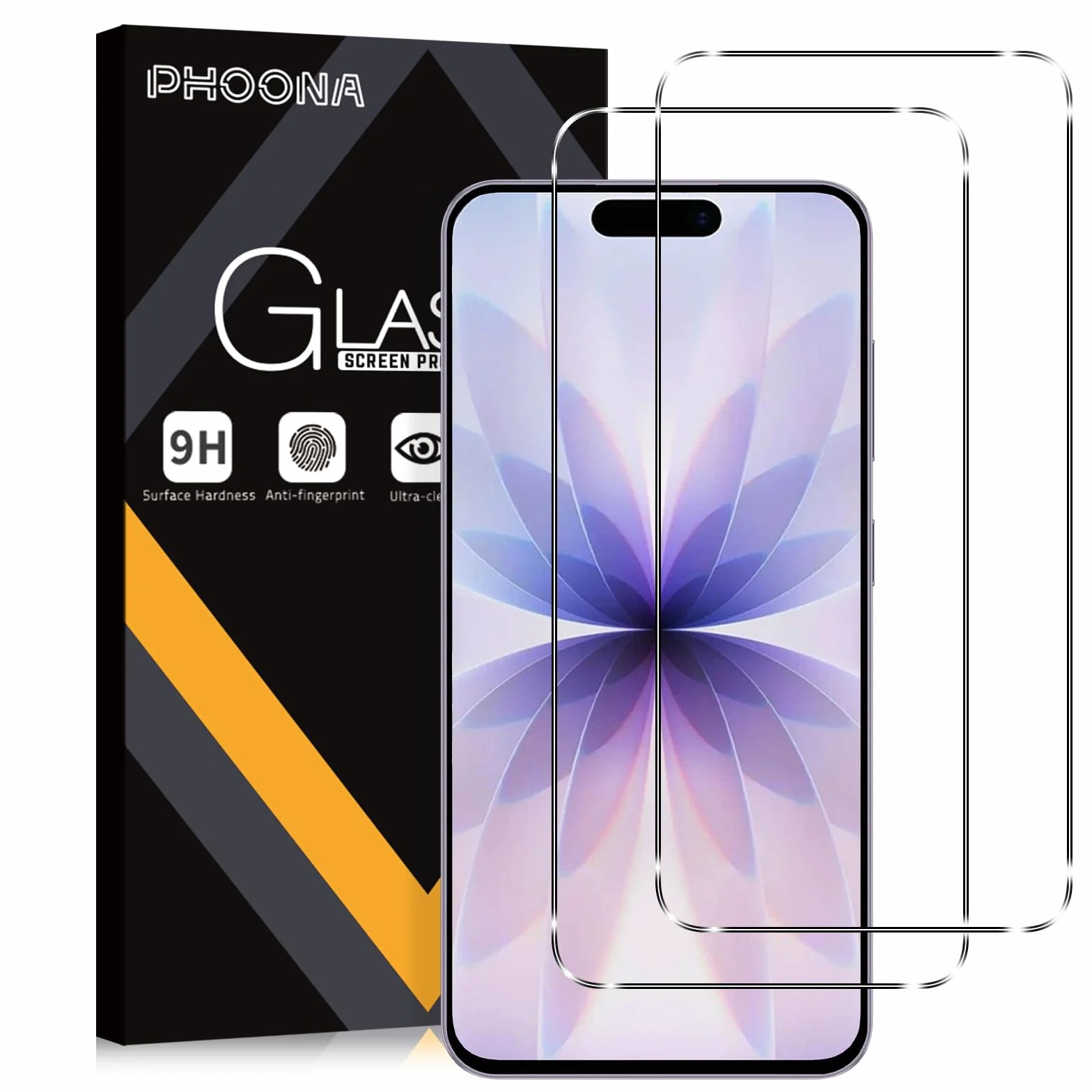 Phoona 2 sztuki pancerna folia ochronna do iPhone 17, twardość 9H, przezroczysta ochrona wyświetlacza HD, bez zarysowań, ochrona przed pęcherzykami powietrza, ultrawytrzymała folia