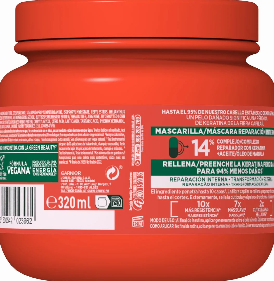 Garnier Fructis Maska, Pomarańczowy, 300 ml