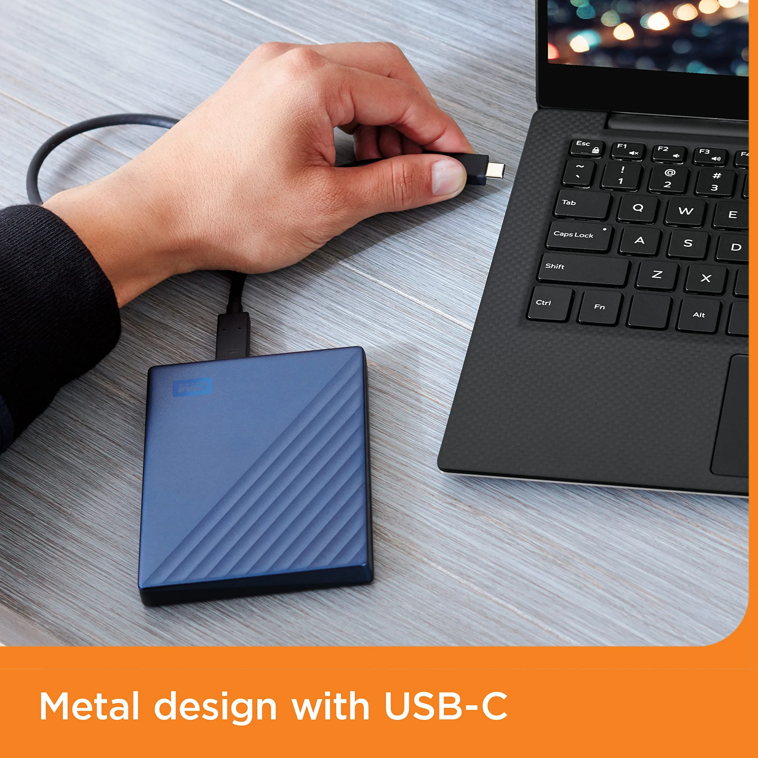 WD My Passport Ultra 6 TB (kompatybilny z PC, Xbox, PS4, oprogramowaniem do zarządzania urządzeniami i kopią zapasową z ochroną hasłem, szyfrowanie sprzętowe 256-bitowe AES) niebieski