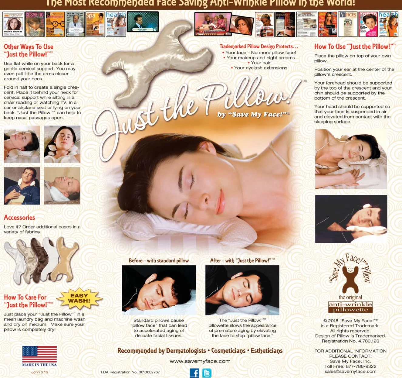 La Petite Satynowa poduszka szampańska Just the pillow Made in USA