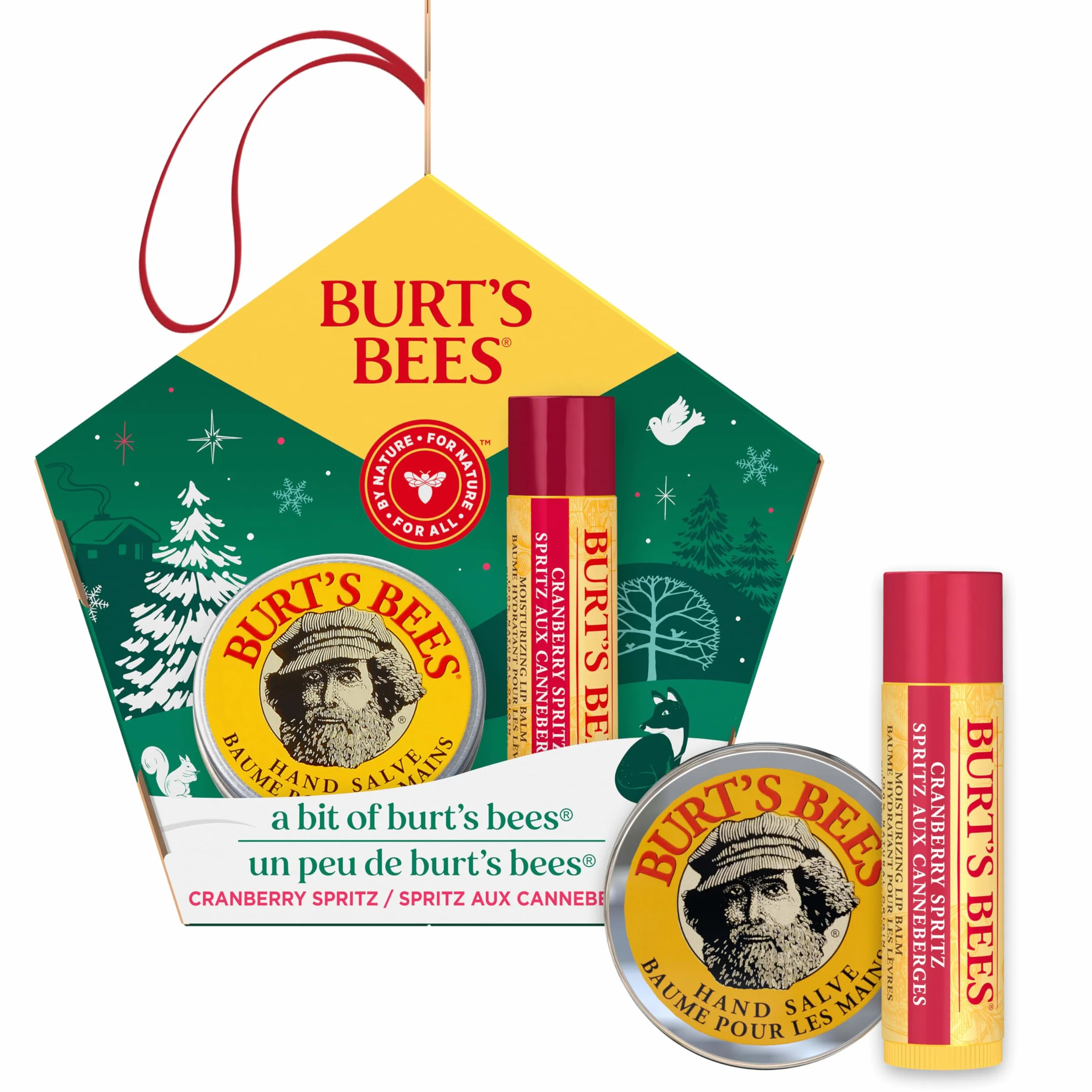 Burt's Bees Cranberry Spritz balsam do ust i balsam do rąk w opakowaniu