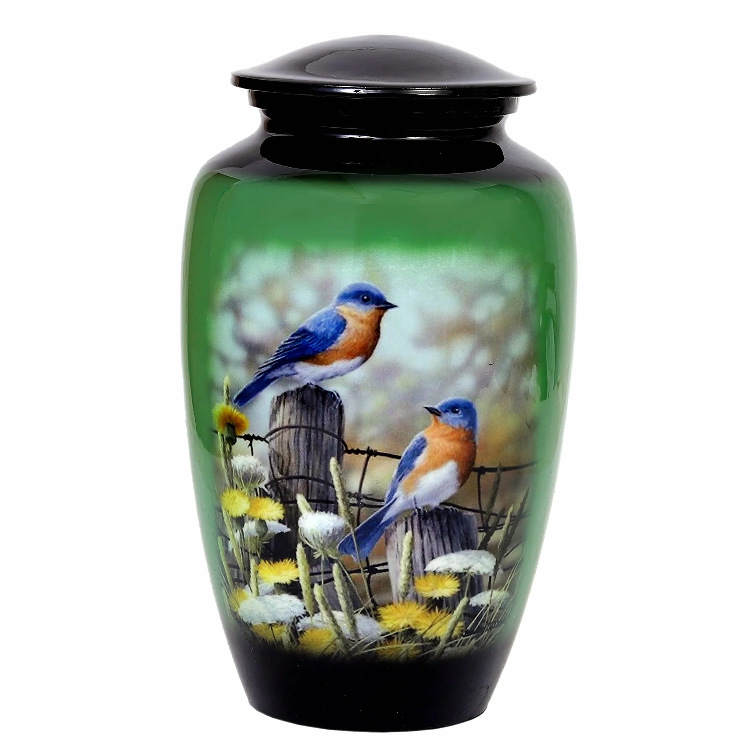 HLC Lovely Humming Bird Urna kremacyjna dla dorosłych - ręcznie wykonana urna na prochy ludzkie (90 kg - 10,5 x 15 cm)