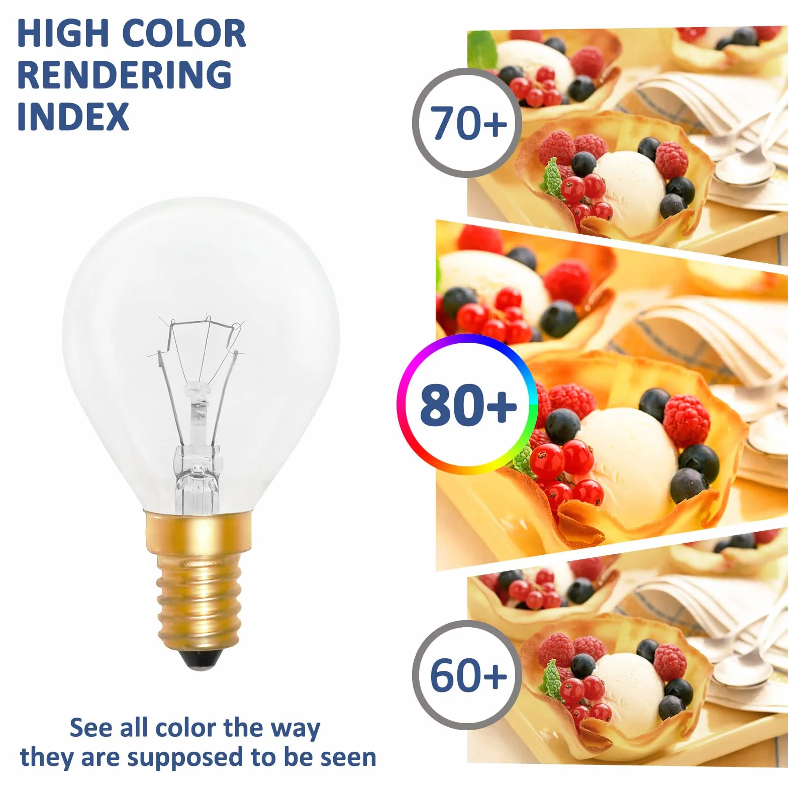 Ampoule de Four Dimmable Edison E14 G45 410LM 2700K Blanc Chaud Lot de 2