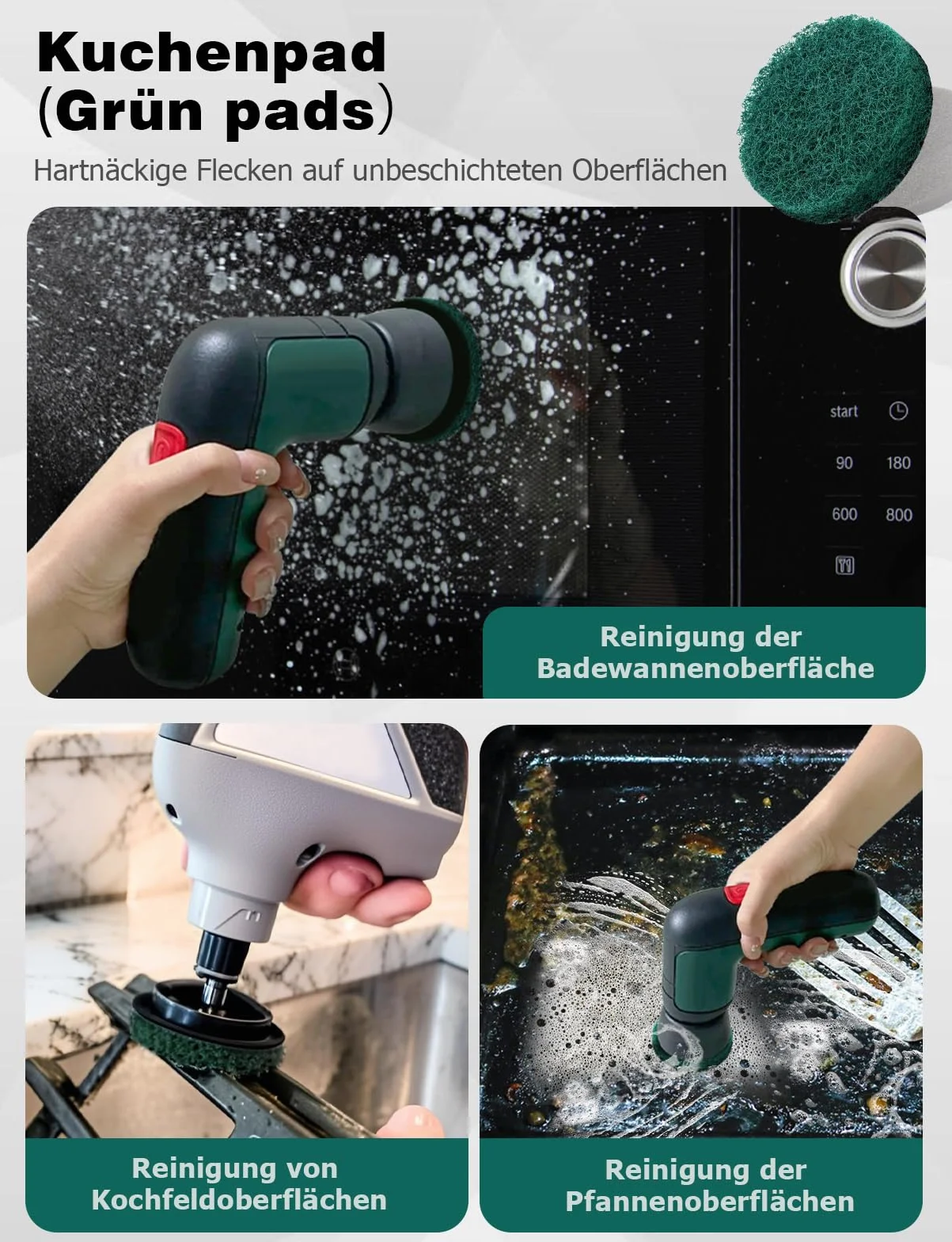 Bosch uniwersalna nasadka na szczotkę 12 bezprzewodowych podkładek do czyszczenia Mellbree 3 Performance Pads