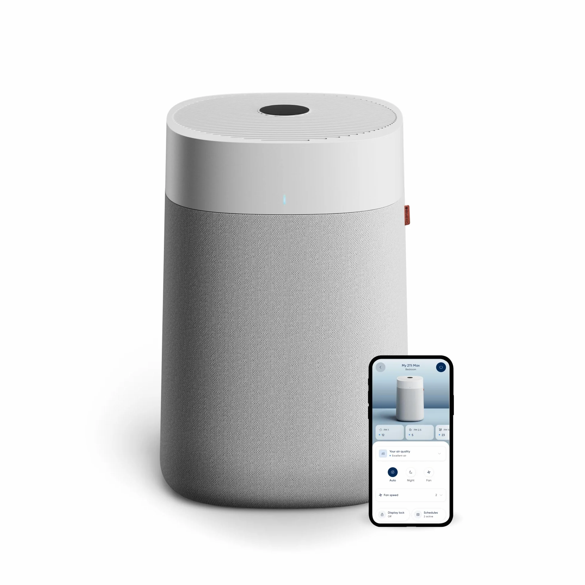 BLUEAIR Blue Pure 211i Max oczyszczacz powietrza do dużych pomieszczeń do 141 m² – inteligentny, cichy, z technologią HEPASilent – usuwa alergeny, sierść zwierząt, dym, kurz i pleśń – idealny do domu