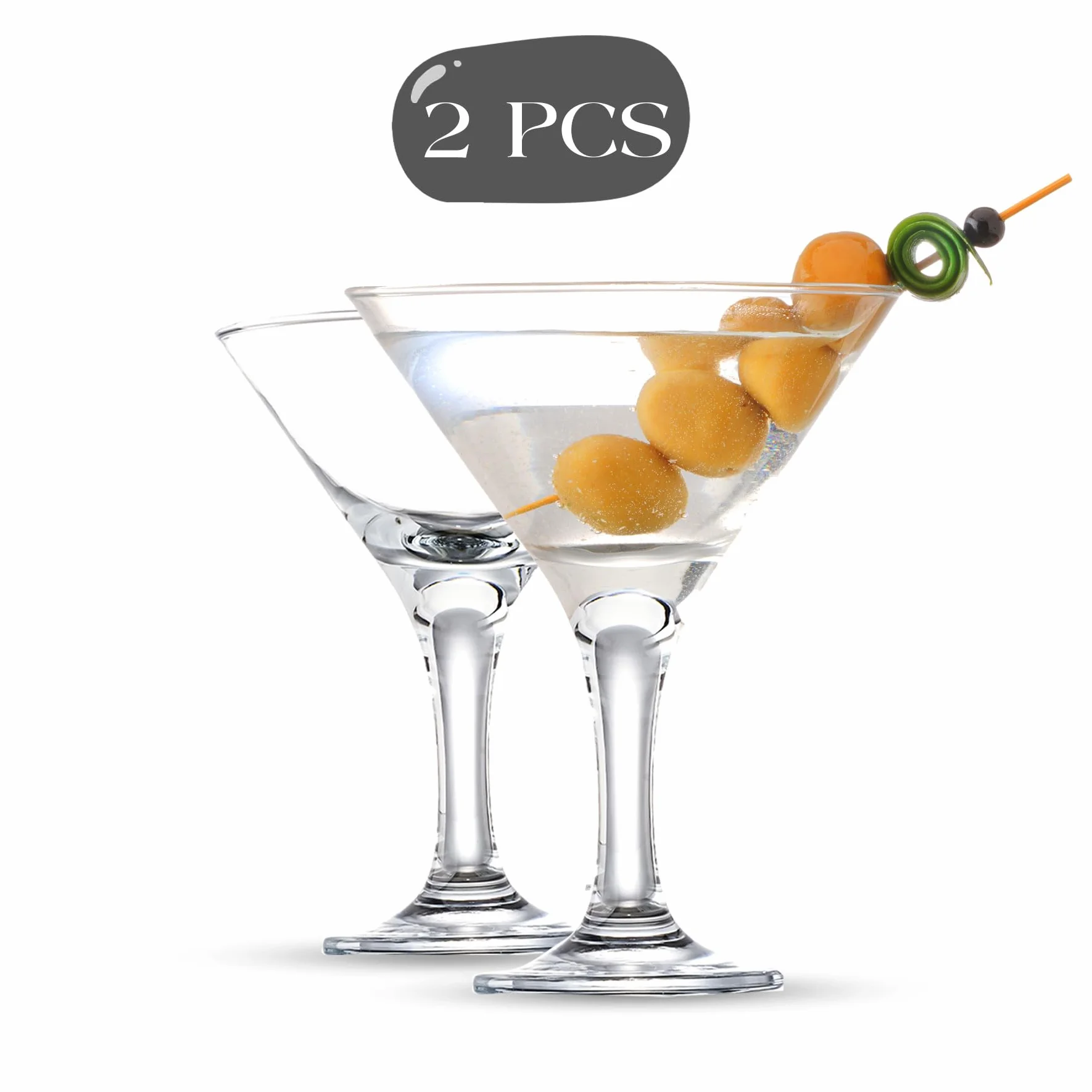 Zestaw 2 szklanek do Martini 175 ml kieliszki do koktajli