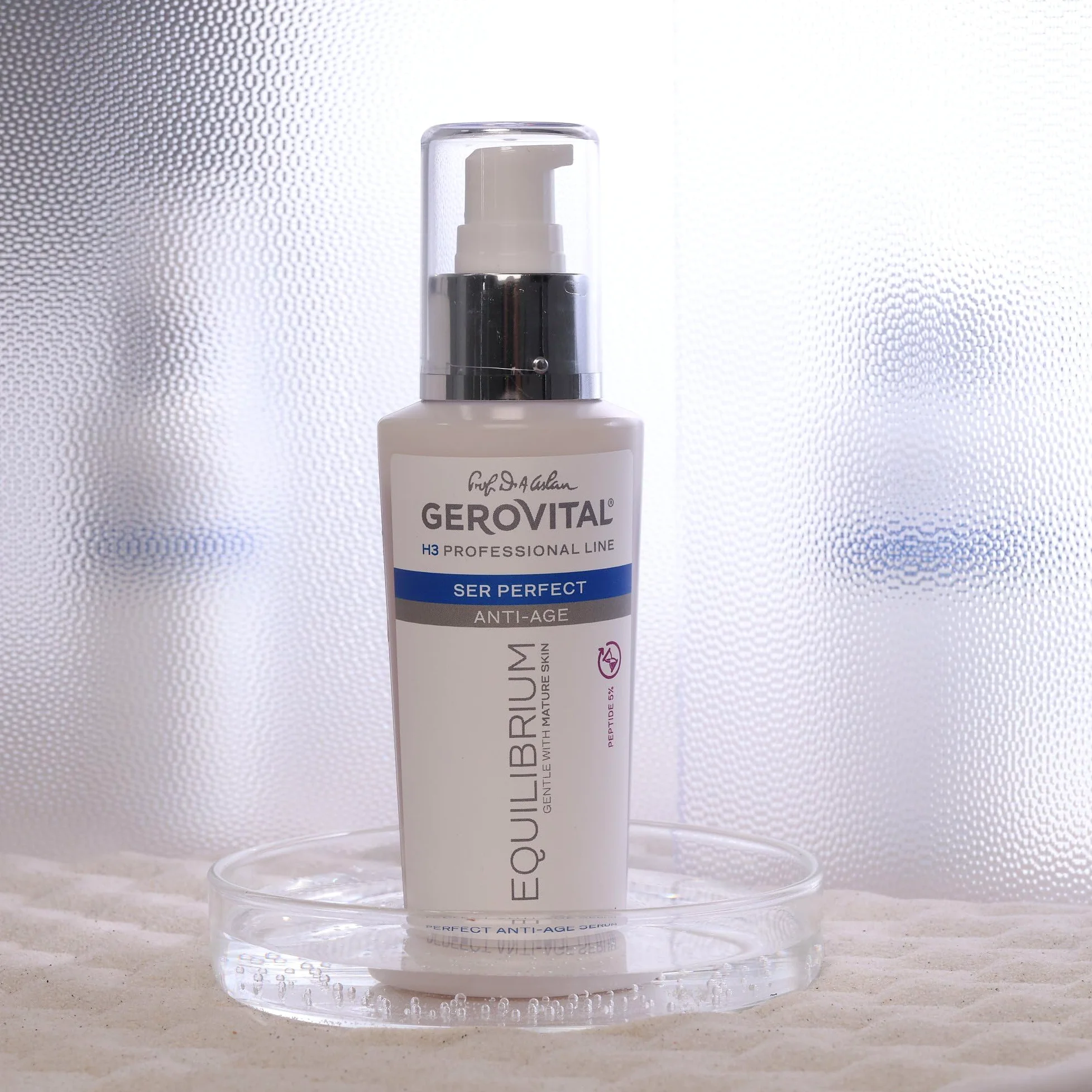 Gerovital H3 Equilibrium profesjonalne serum do twarzy z 5% peptydami – przeciwzmarszczkowy i intensywny zabieg nawilżający dla skóry dojrzałej, suchej i pomarszczonej, 100 ml