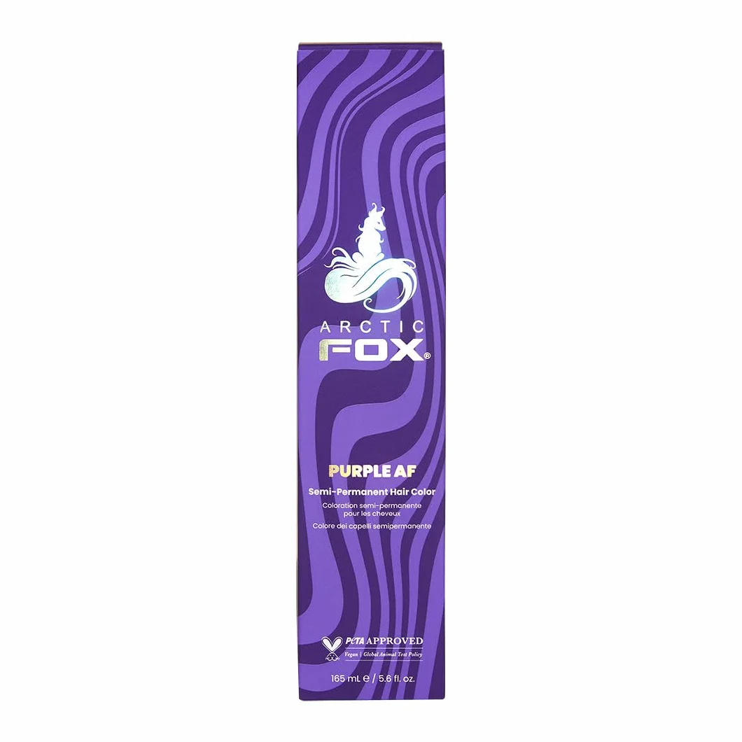 ARCTIC FOX Półtrwała farba do włosów, 100% wegańska i nietestowana na zwierzętach, 165 ml, fioletowa