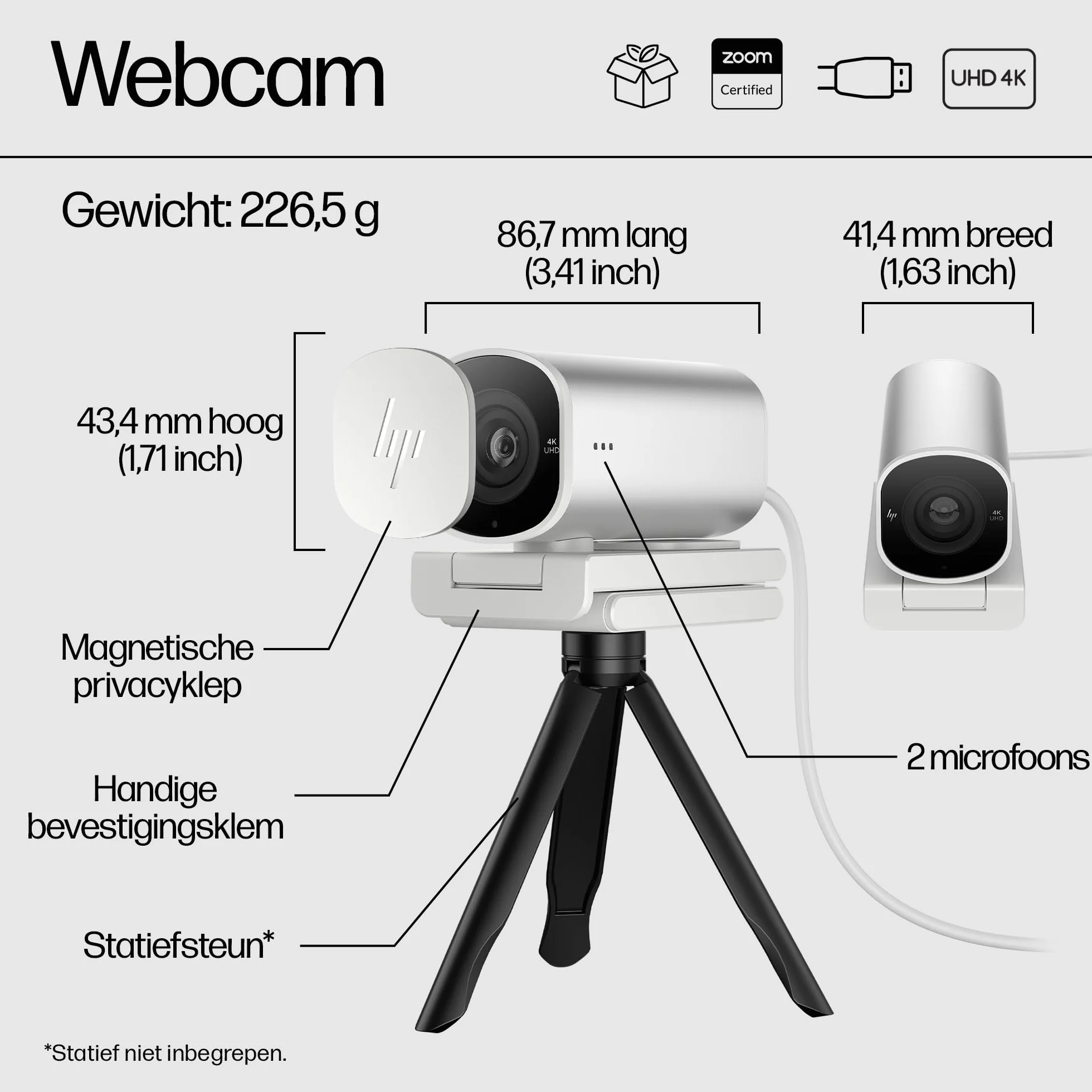 HP Kameria Internetowa, 960 4K Streaming, 695J6AA