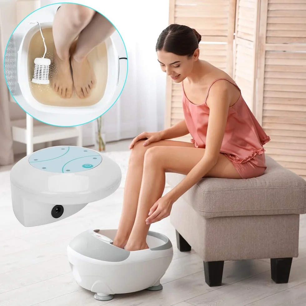 Ioniczna kąpiel stóp, Home Ionic Foot Spa Ionic Foot Wanna, Kompletny zestaw do kąpieli z elektrolizą stóp, Detox Ionic, przenośna maszyna do czyszczenia stóp, bez umywalki