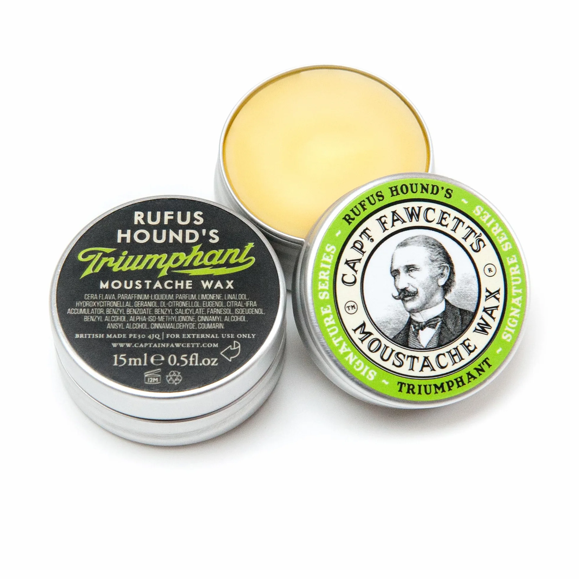 Captain Fawcett Wosk do wąsów Rufus Hound's Triumphant 15 ml, czarny, standardowy