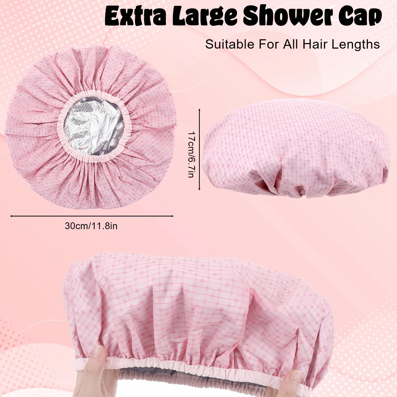 4 sztuki czepków do włosów Deep Conditioning Hair Cap, czepek do farbowania, wodoszczelny, wielokrotnego użytku, dwuwarstwowy, do pielęgnacji włosów w domu i salonie