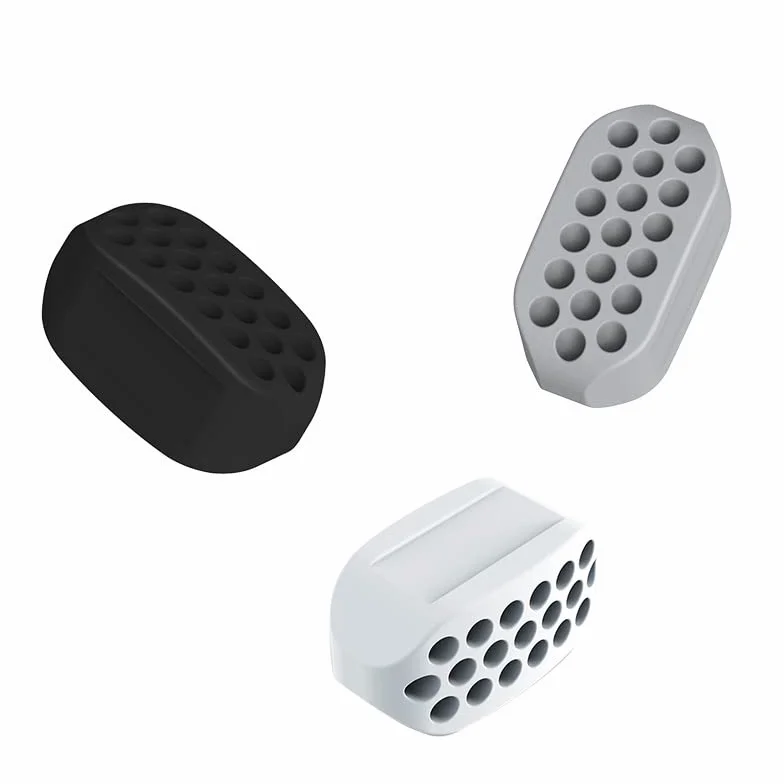 INF silikonowy przyrząd do treningu szczęk, 3 sztuki w zestawie, wzmocnienie mięśni twarzy, łatwy w użyciu, silikonowy, 3 x 1,6 x 1,5 cm, zestaw 3 szt