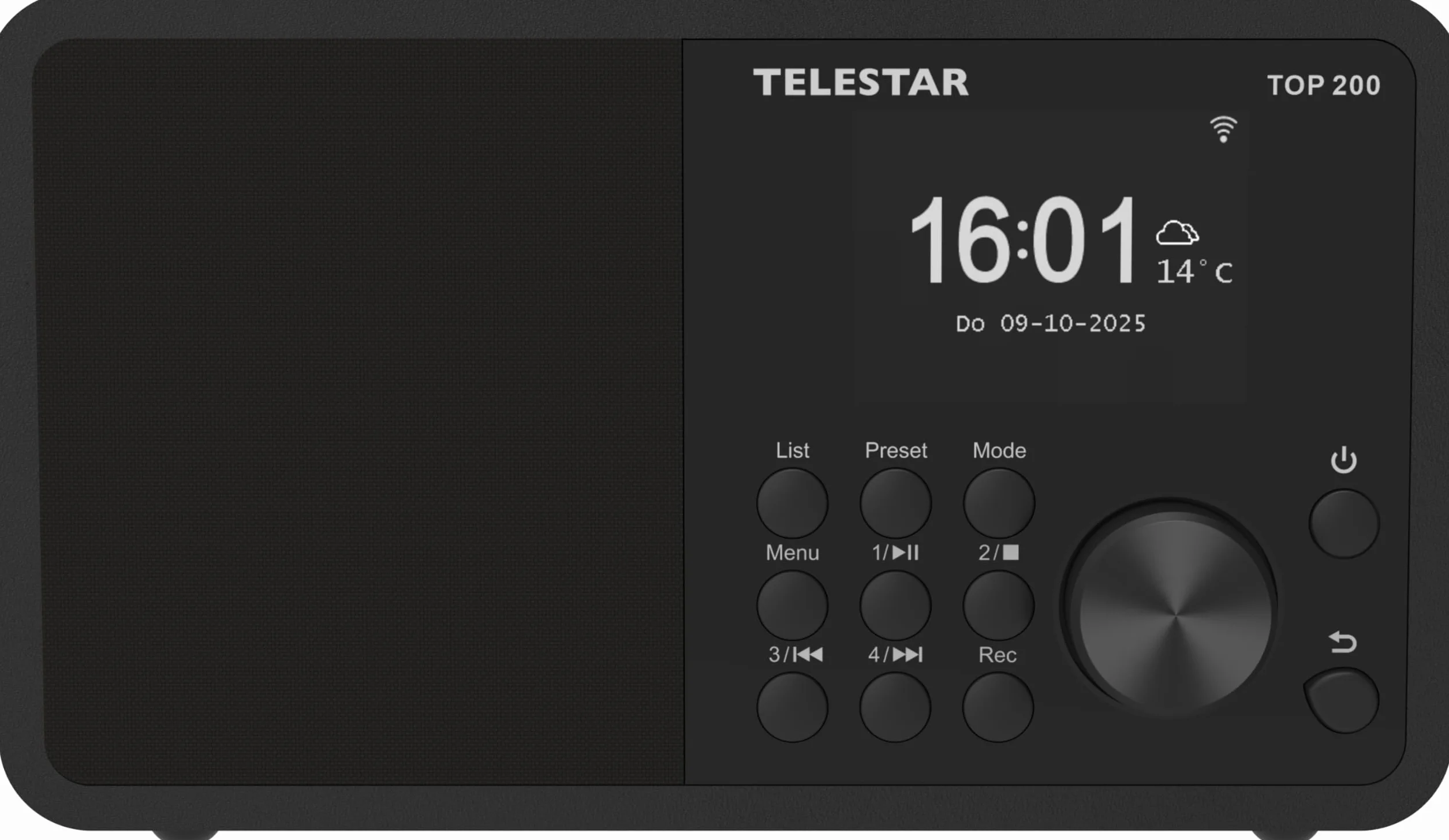 TELESTAR TOP 200 – DAB+/radio internetowe (mono, 10 W, funkcja nadawania/odbioru Bluetooth, nagrywanie USB, system alarmowy, sterowanie aplikacją) – czarne